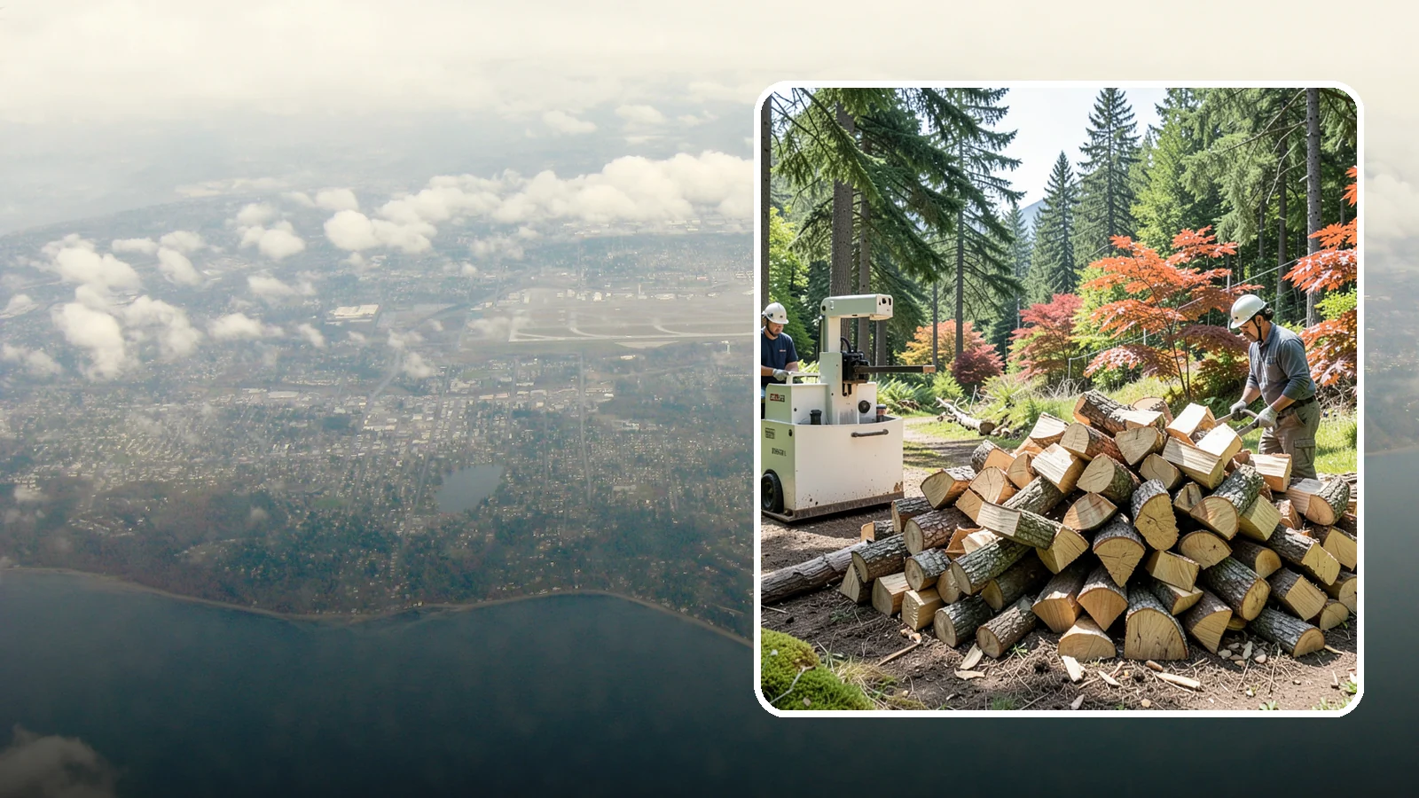 Firewood Cutting in Burien, King County, WA - Precise firewood cutting that brings logs down to the burn lengths your appliance needs.