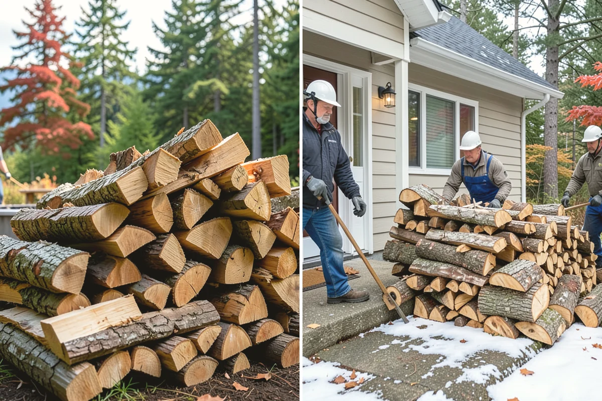 Firewood Cutting in Burien, King County, WA - Confirm your target burn length and volume