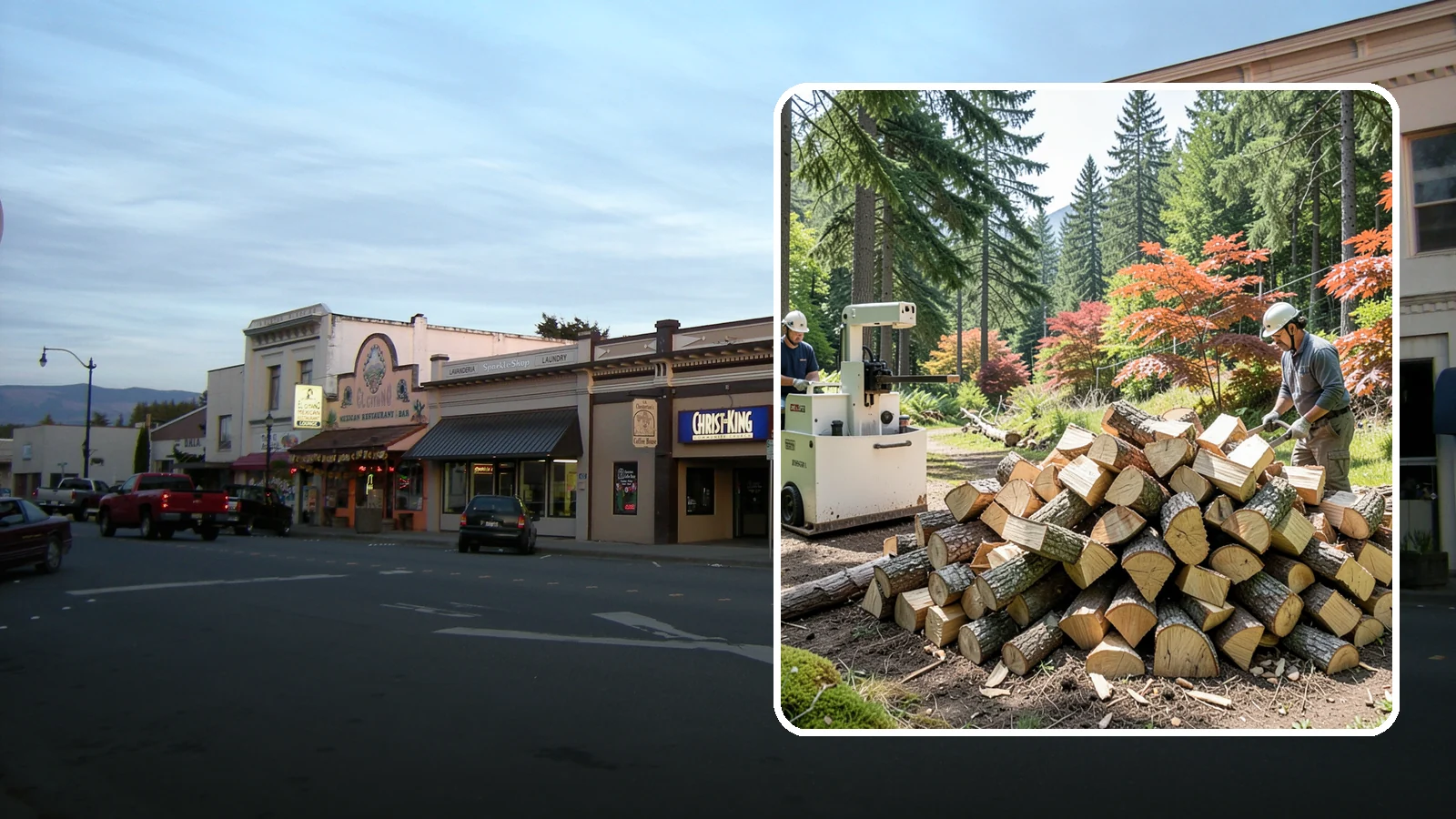 Firewood Cutting in Burlington, Skagit County, WA - Precise firewood cutting that brings logs down to the burn lengths your appliance needs.