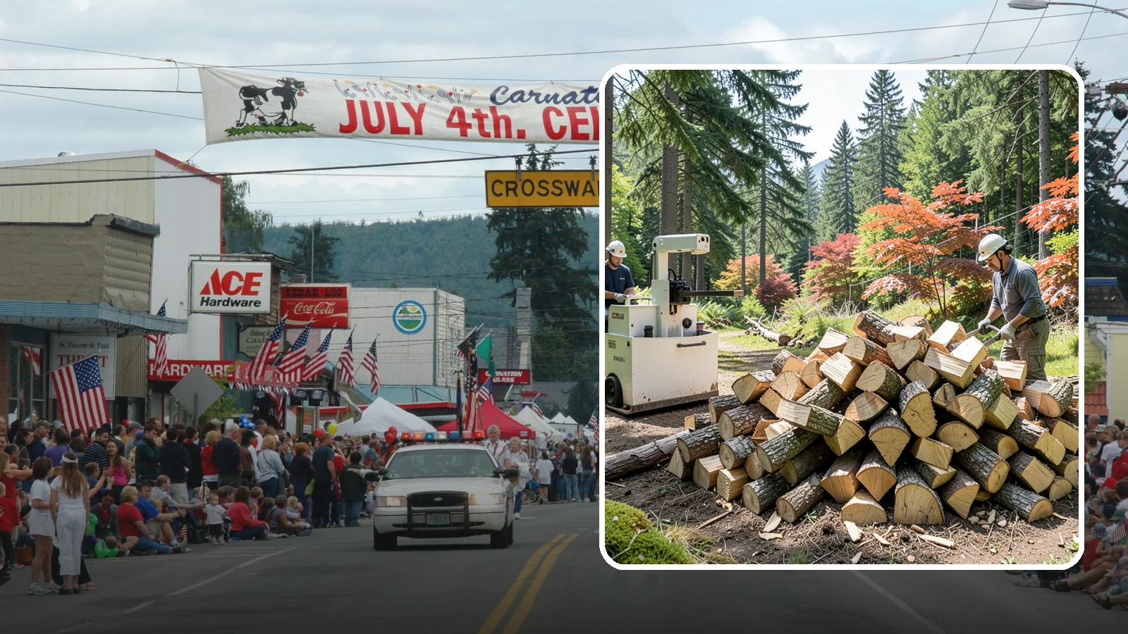 Firewood Cutting in Carnation, King County, WA - Precise firewood cutting that brings logs down to the burn lengths your appliance needs.