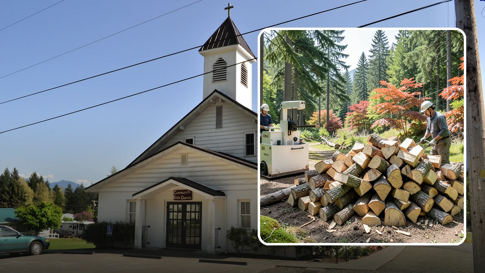 Firewood Cutting in Concrete, Skagit County, WA - Precise firewood cutting that brings logs down to the burn lengths your appliance needs.