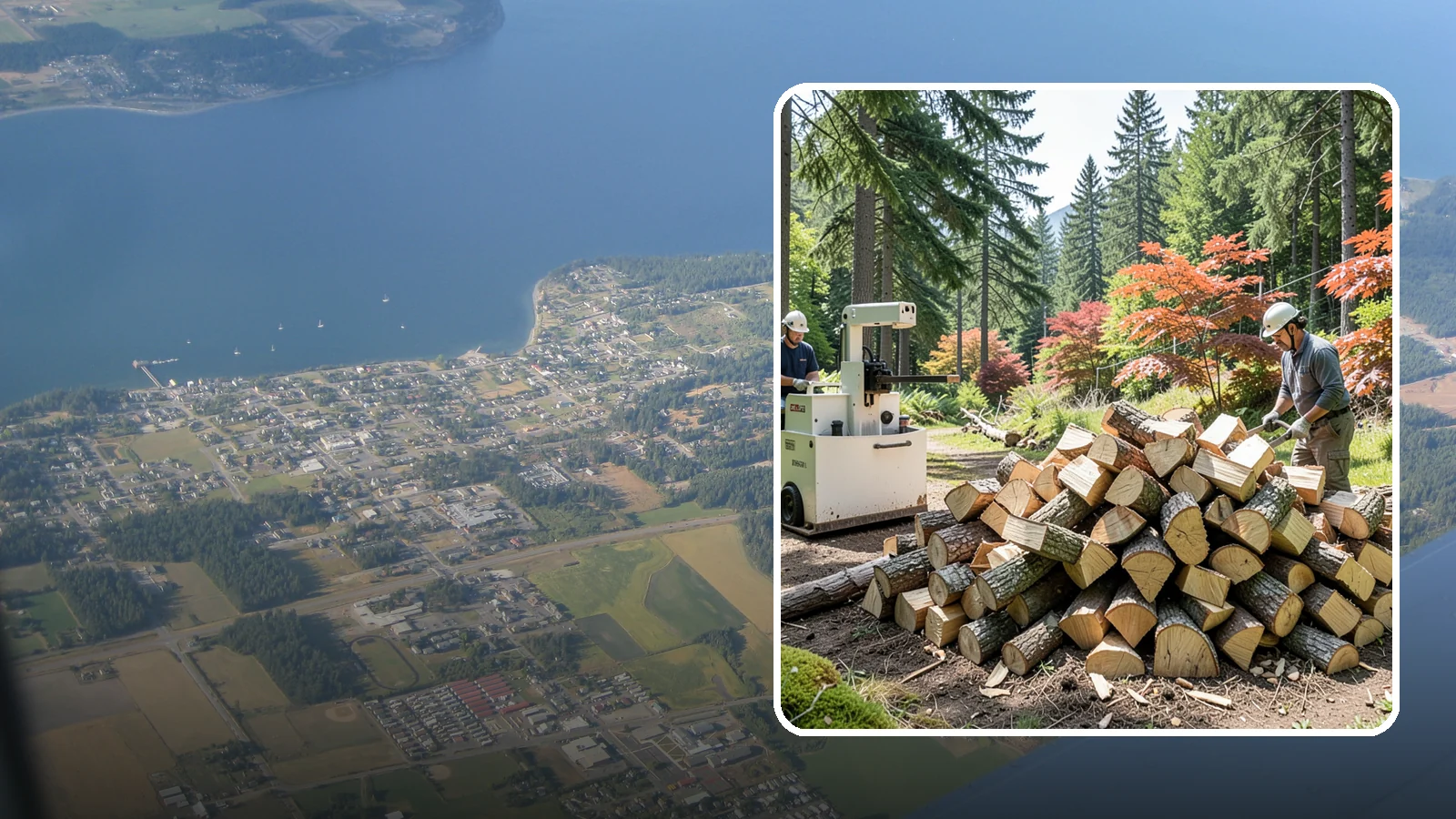 Firewood Cutting in Coupeville, Island County, WA - Precise firewood cutting that brings logs down to the burn lengths your appliance needs.