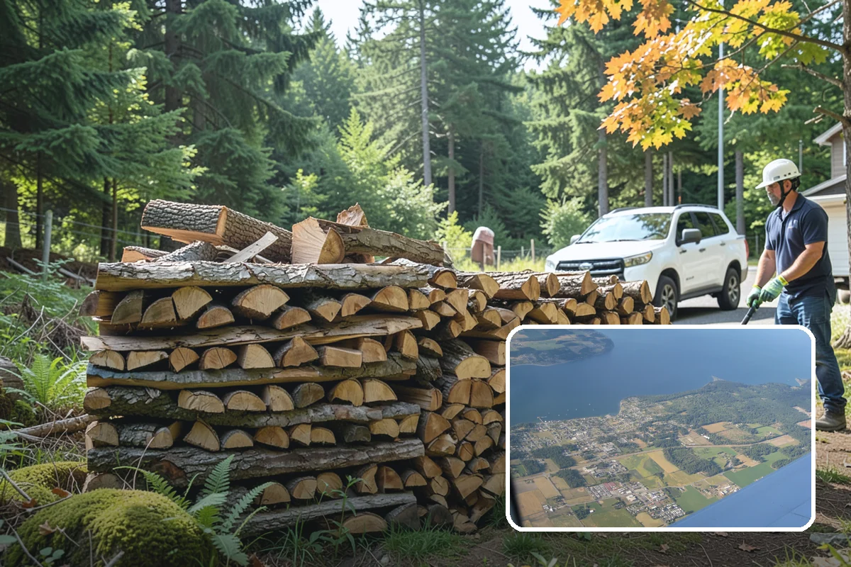 Firewood Cutting in Coupeville, Island County, WA - Consistent lengths that fit your appliance