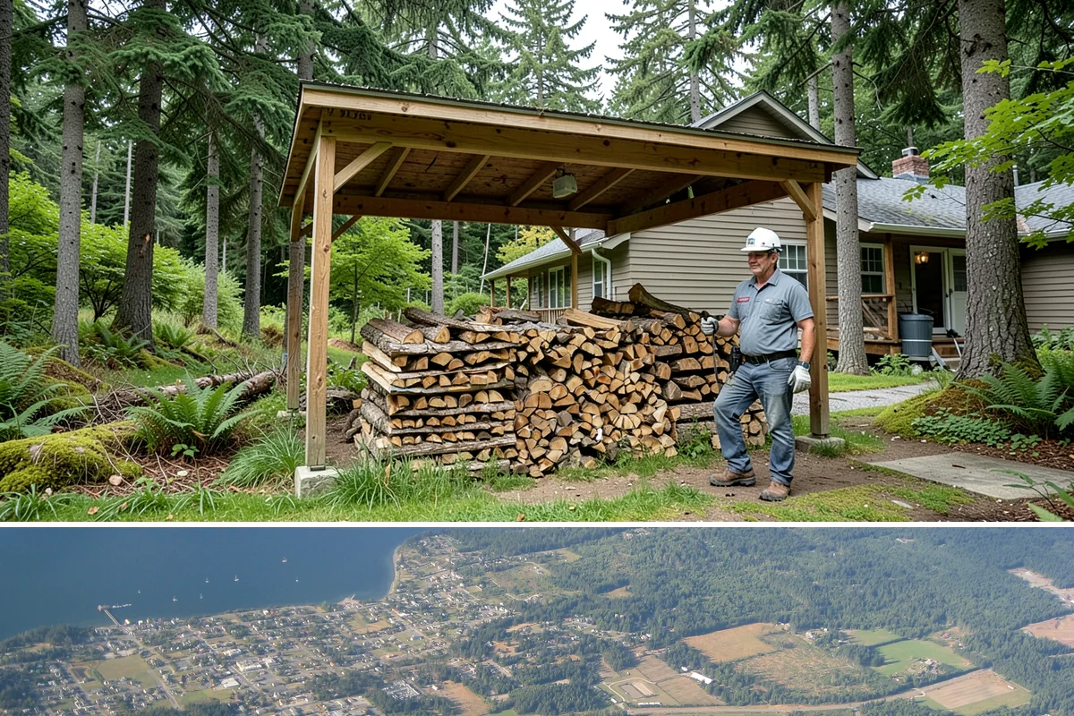 Firewood Cutting in Coupeville, Island County, WA - Schedule cutting in spring or summer so pieces have the dry season to season before winter.