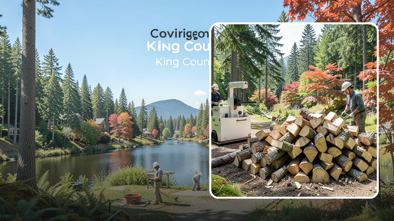 Firewood Cutting in Covington, King County, WA - Precise firewood cutting that brings logs down to the burn lengths your appliance needs.