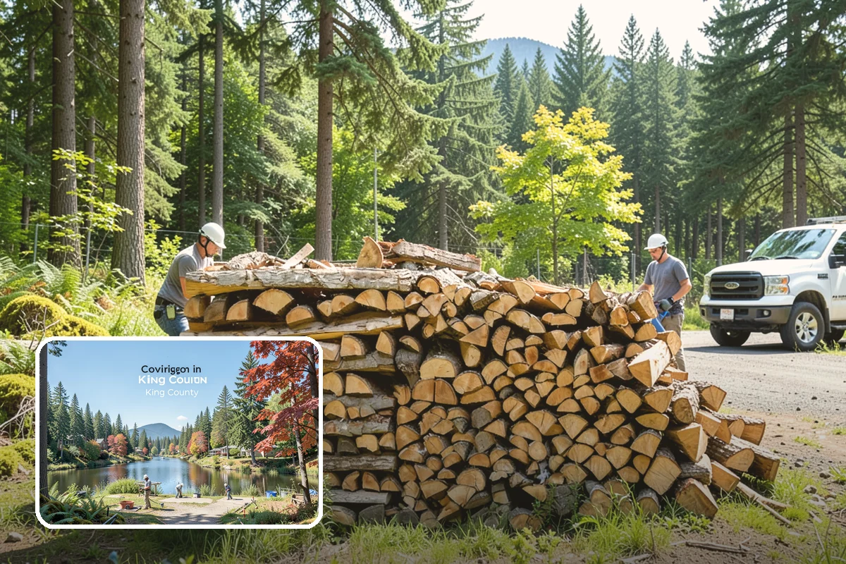 Firewood Cutting in Covington, King County, WA - Consistent lengths that fit your appliance