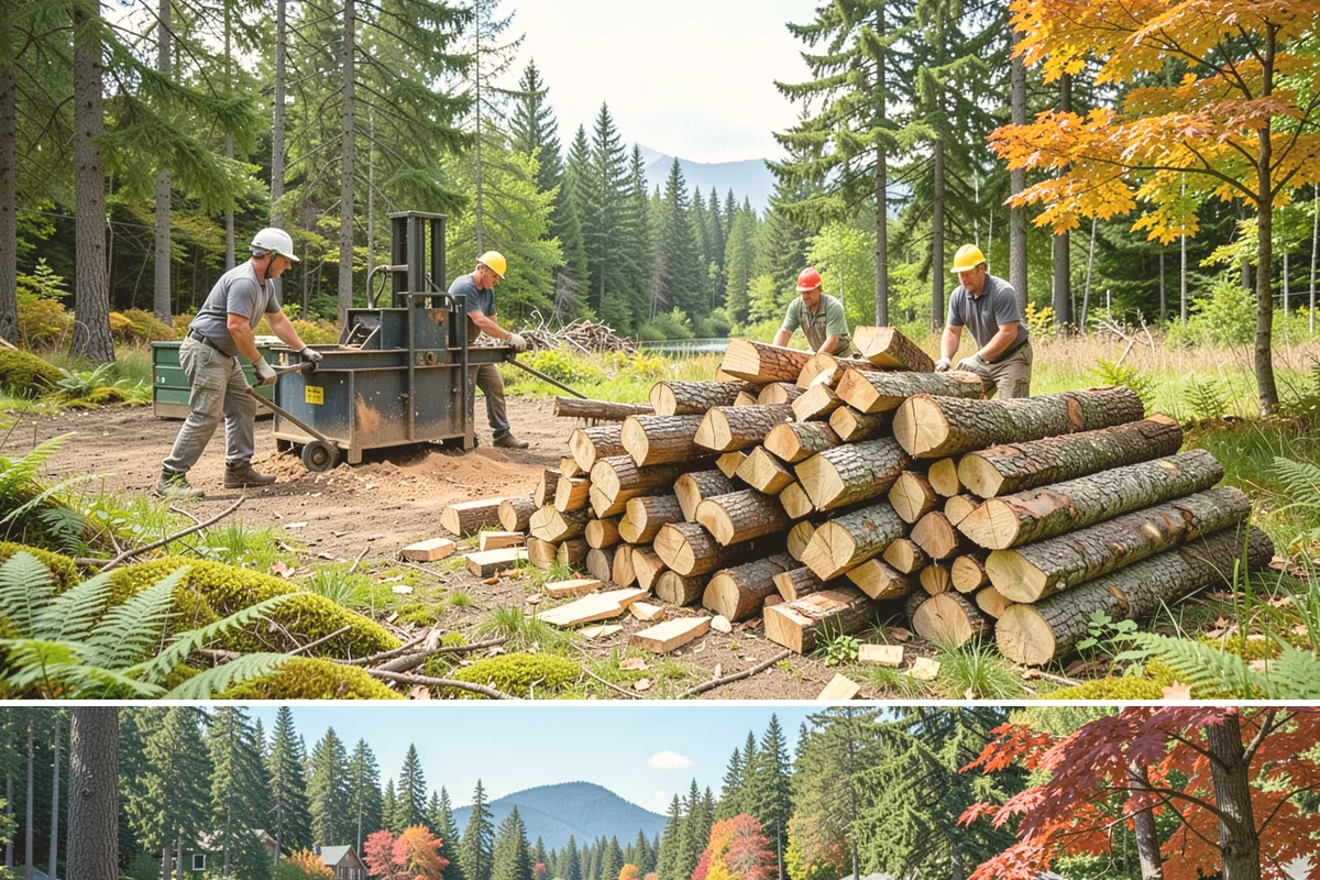 Firewood Cutting in Covington, King County, WA - Schedule cutting in spring or summer so pieces have the dry season to season before winter.