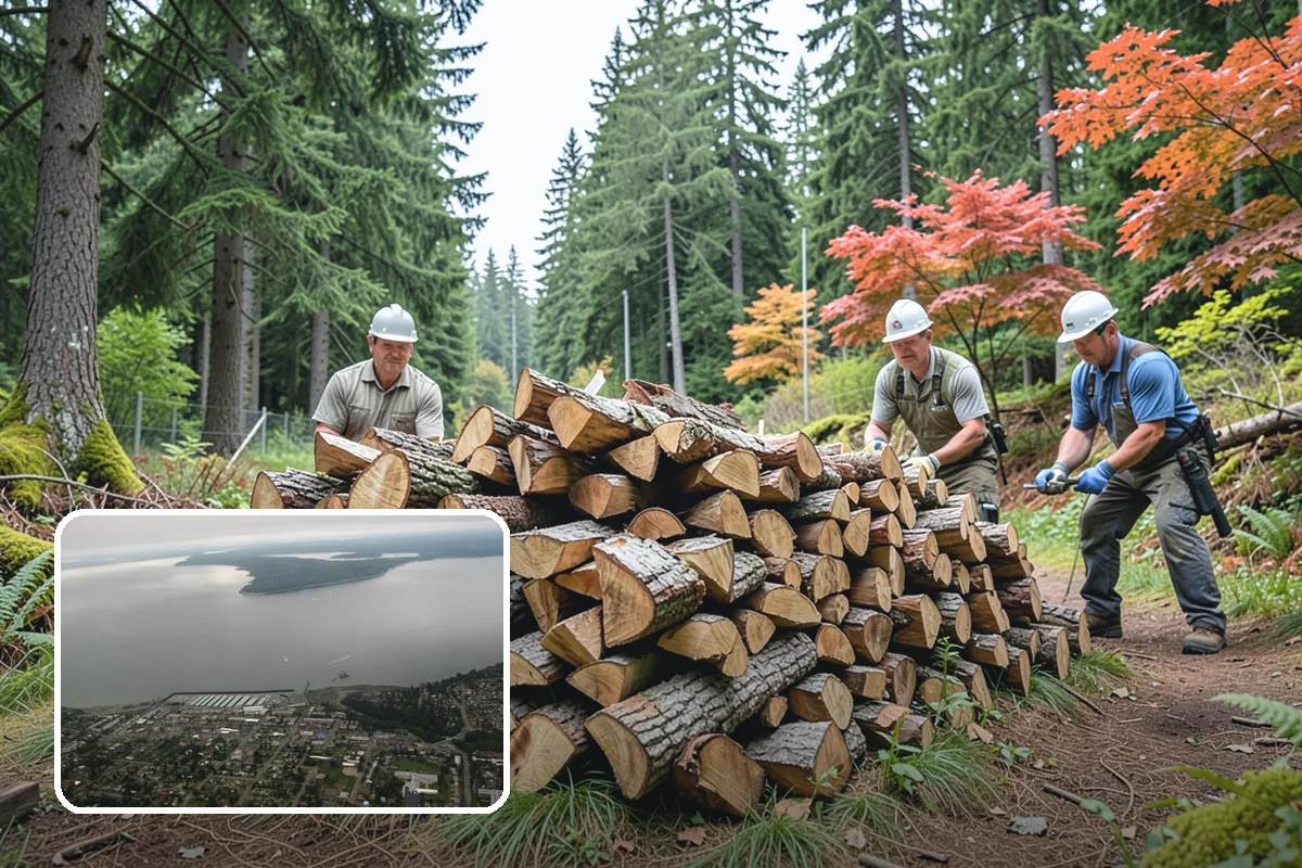 Firewood Cutting in Des Moines, King County, WA - Consistent lengths that fit your appliance
