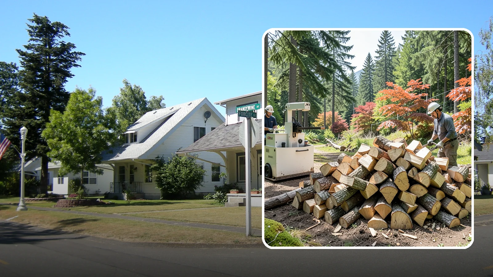 Firewood Cutting in DuPont, Pierce County, WA - Precise firewood cutting that brings logs down to the burn lengths your appliance needs.
