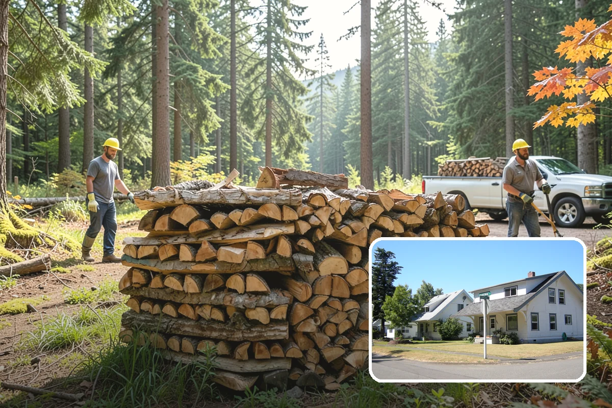 Firewood Cutting in DuPont, Pierce County, WA - Consistent lengths that fit your appliance