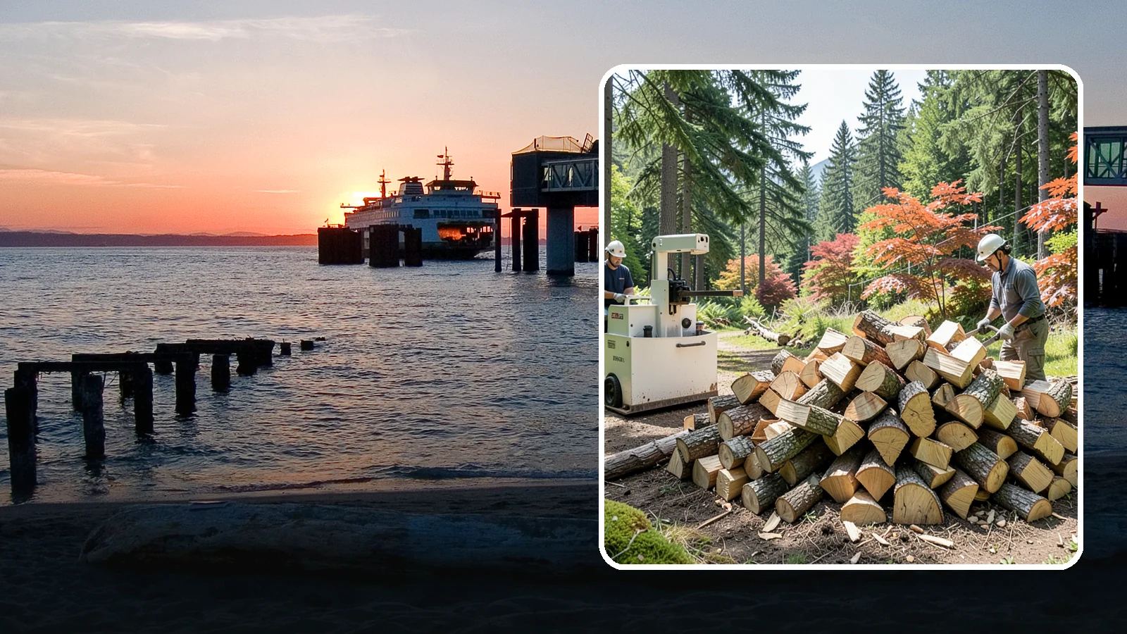 Firewood Cutting in Edmonds, Snohomish County, WA - Precise firewood cutting that brings logs down to the burn lengths your appliance needs.