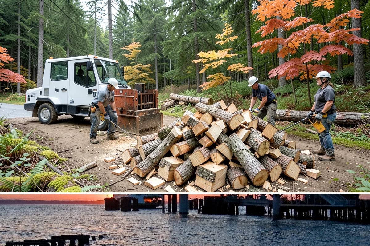 Firewood Cutting in Edmonds, Snohomish County, WA - Schedule cutting in spring or summer so pieces have the dry season to season before winter.