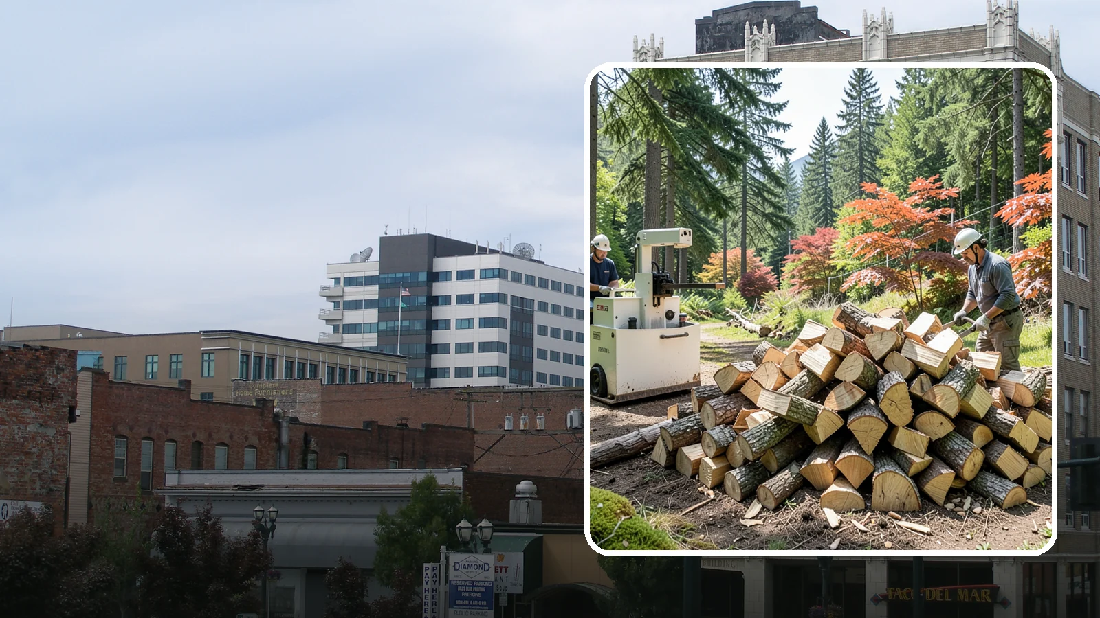 Firewood Cutting in Everett, Snohomish County, WA - Precise firewood cutting that brings logs down to the burn lengths your appliance needs.