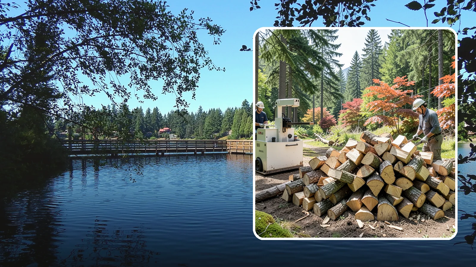 Firewood Cutting in Federal Way, King County, WA - Precise firewood cutting that brings logs down to the burn lengths your appliance needs.