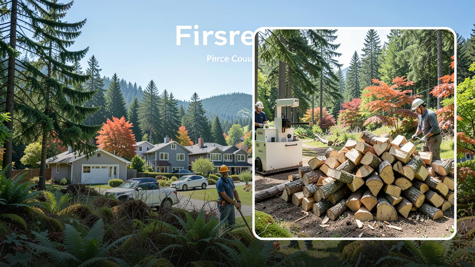 Firewood Cutting in Fircrest, Pierce County, WA - Precise firewood cutting that brings logs down to the burn lengths your appliance needs.