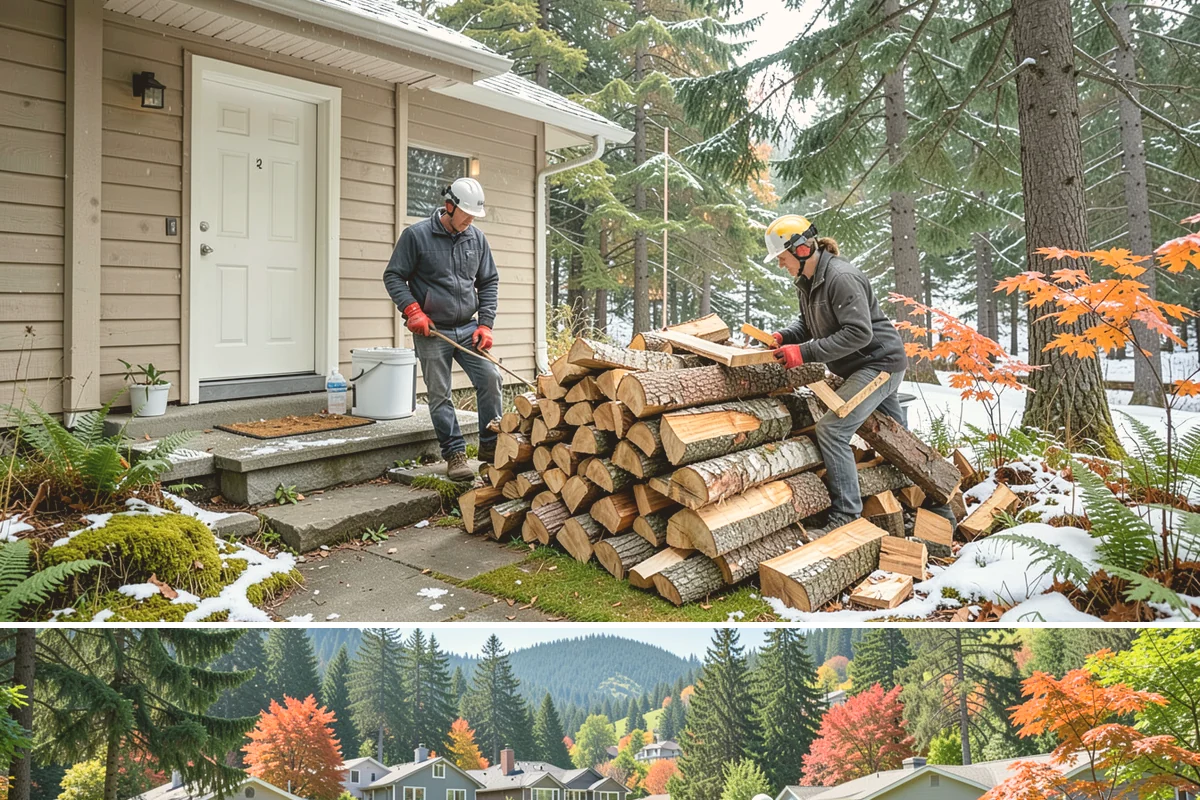Firewood Cutting in Fircrest, Pierce County, WA - Schedule cutting in spring or summer so pieces have the dry season to season before winter.