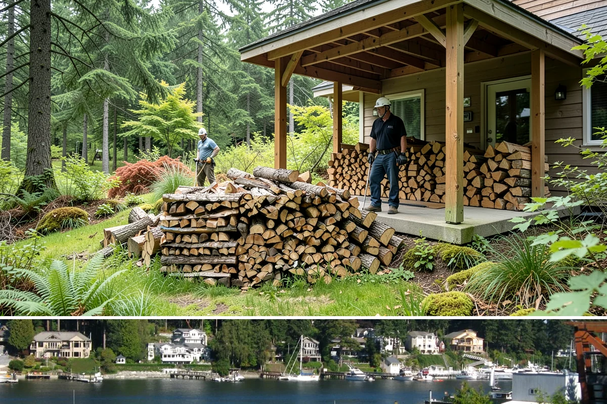 Firewood Cutting in Gig Harbor, Pierce County, WA - Schedule cutting in spring or summer so pieces have the dry season to season before winter.
