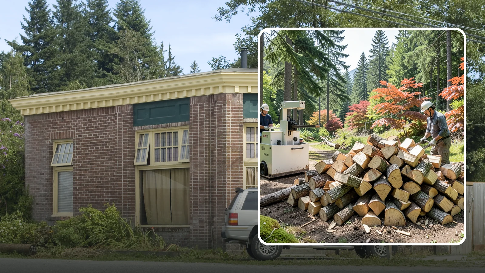 Firewood Cutting in Hamilton, Skagit County, WA - Precise firewood cutting that brings logs down to the burn lengths your appliance needs.
