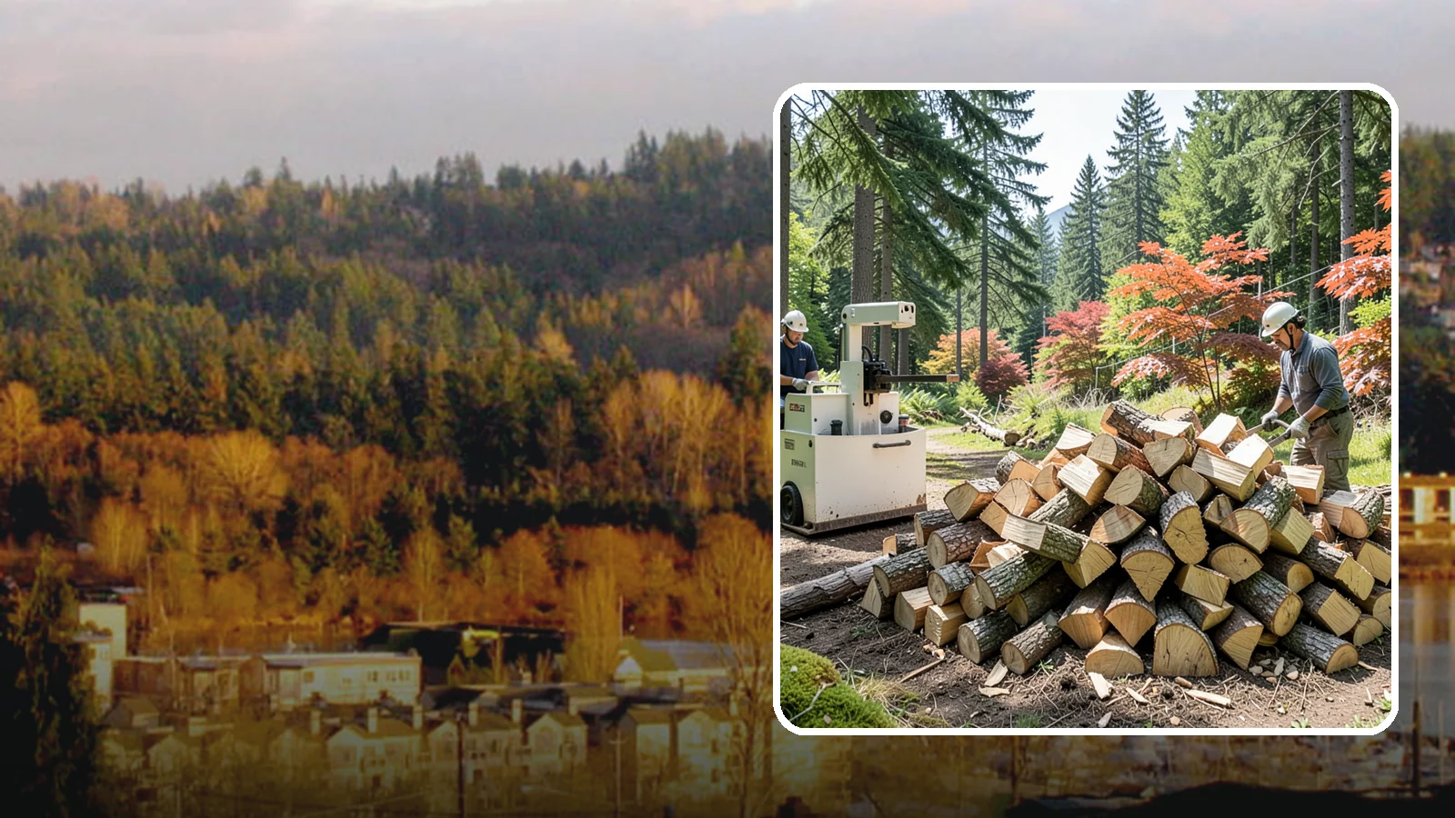 Firewood Cutting in Kenmore, King County, WA - Precise firewood cutting that brings logs down to the burn lengths your appliance needs.