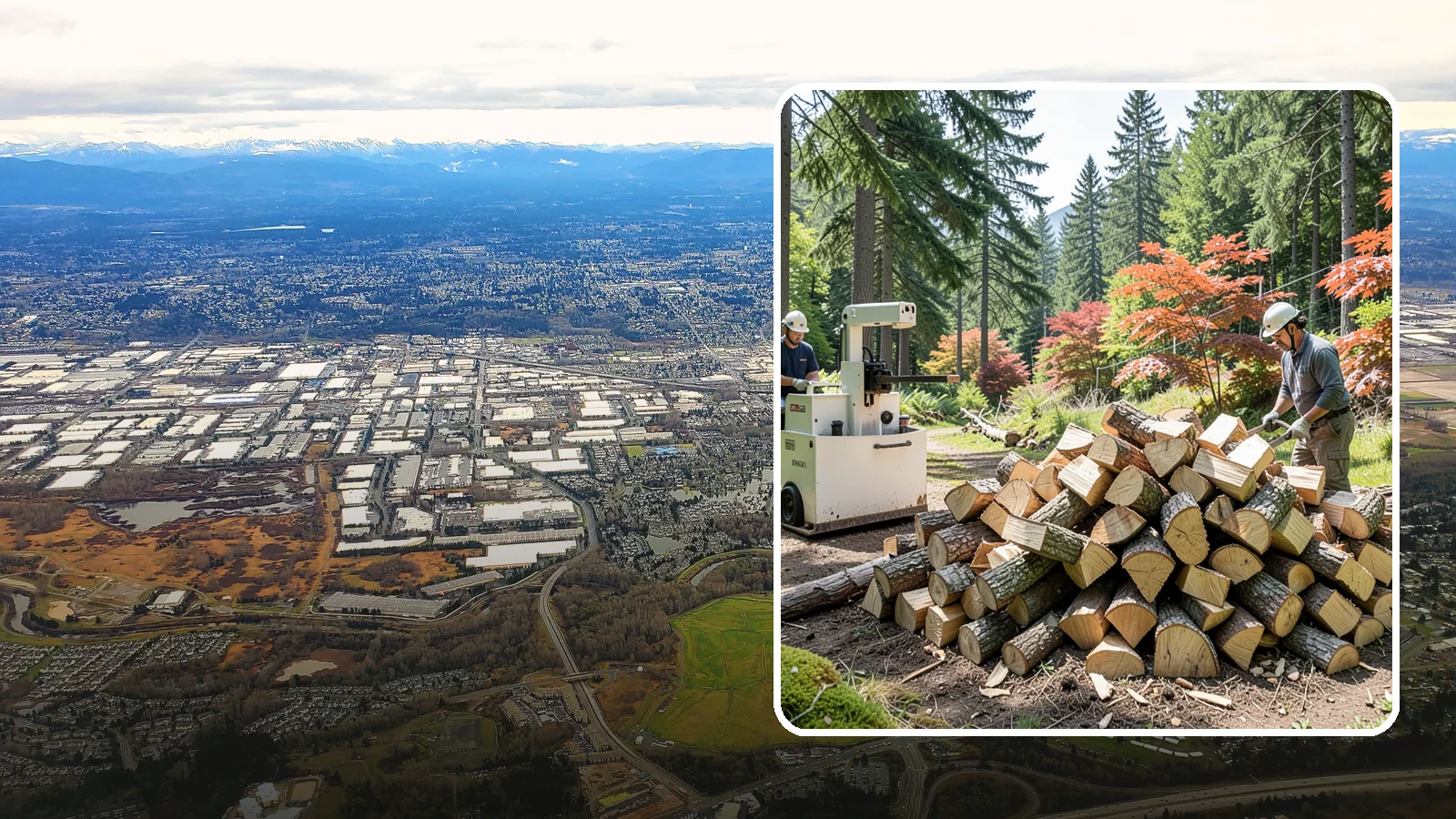 Firewood Cutting in Kent, King County, WA - Precise firewood cutting that brings logs down to the burn lengths your appliance needs.