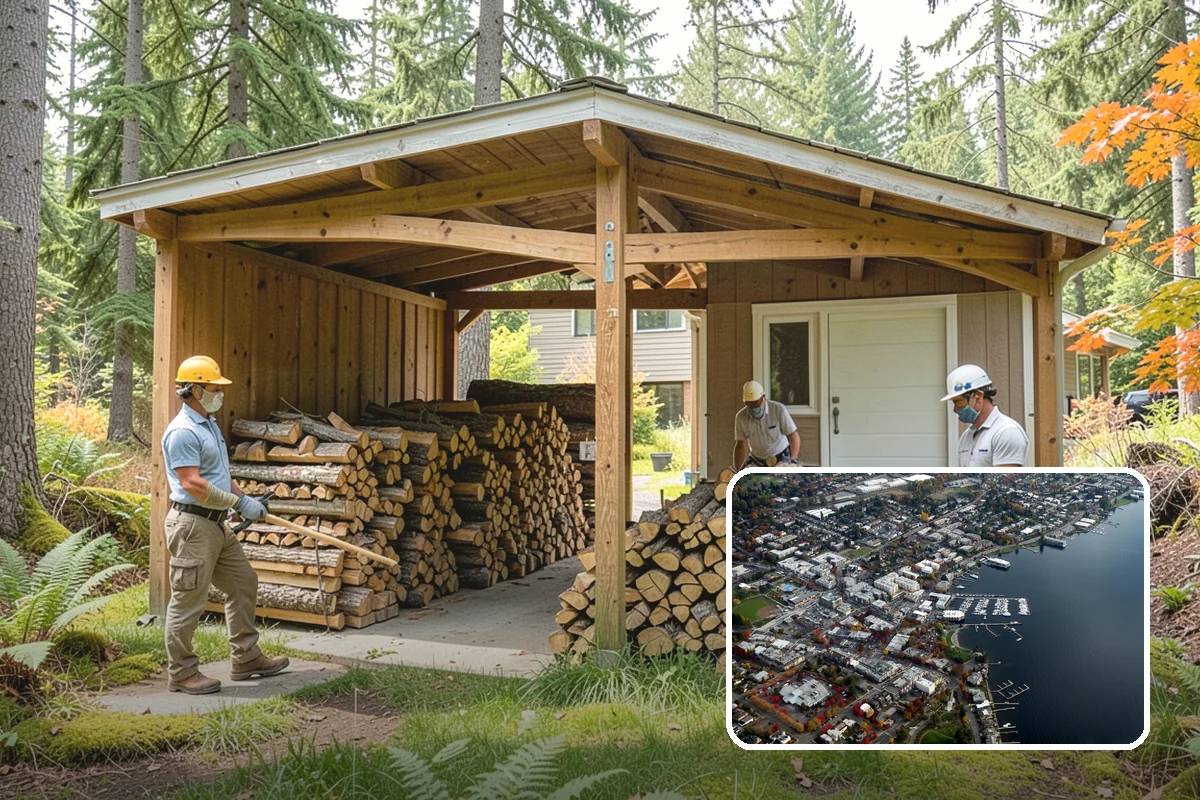 Firewood Cutting in Kirkland, King County, WA - Consistent lengths that fit your appliance