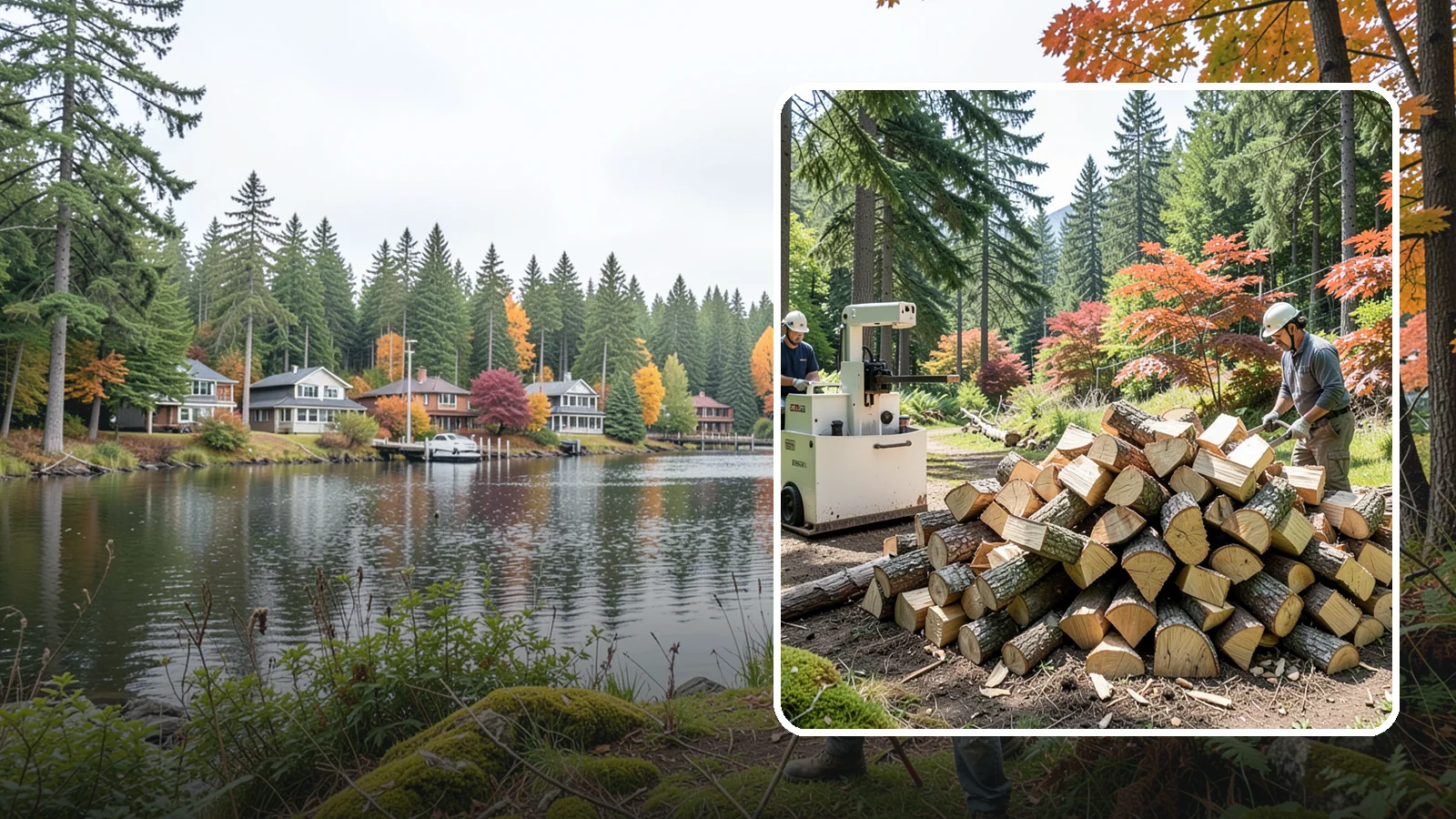Firewood Cutting in La Conner, Skagit County, WA - Precise firewood cutting that brings logs down to the burn lengths your appliance needs.