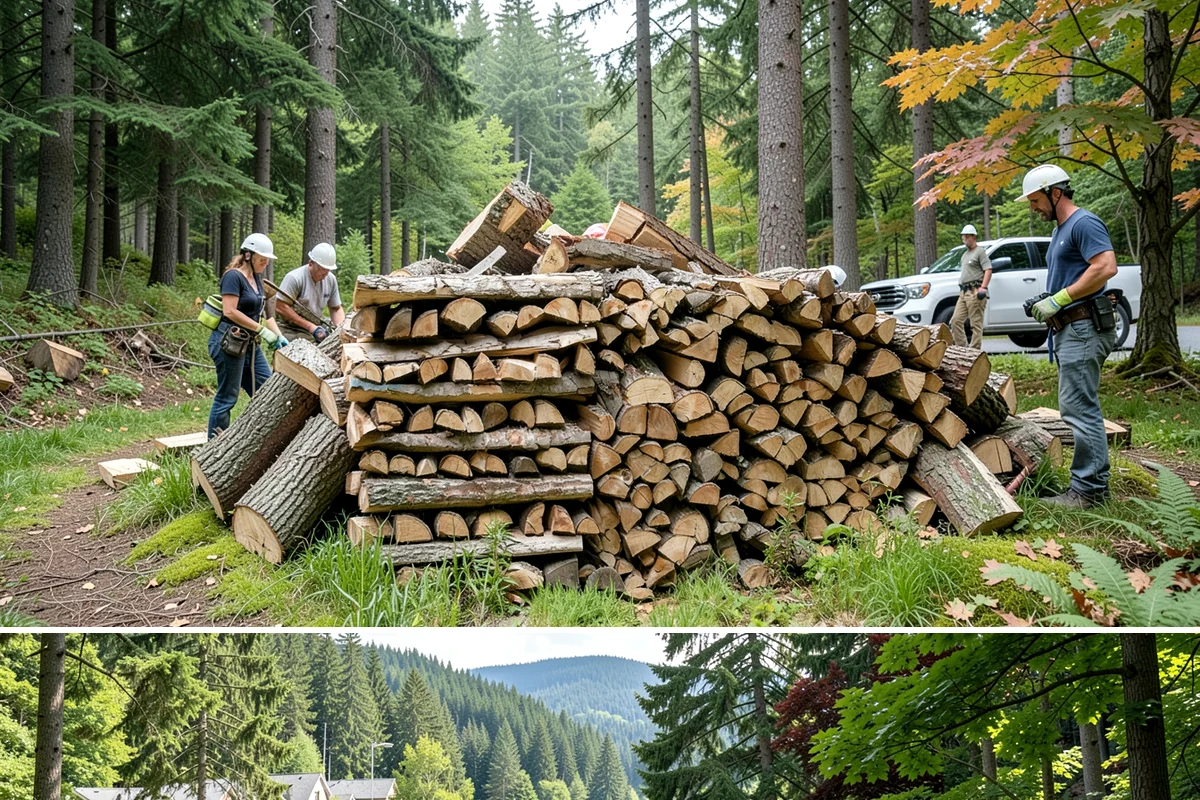 Firewood Cutting in Lake Forest Park, King County, WA - Schedule cutting in spring or summer so pieces have the dry season to season before winter.