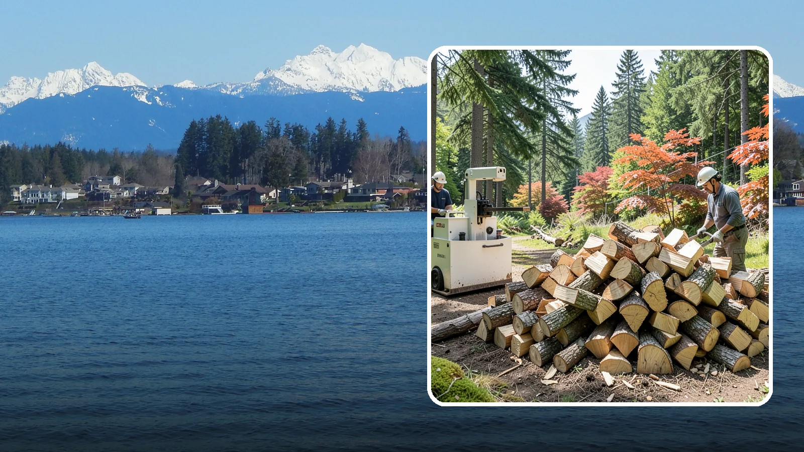 Firewood Cutting in Lake Stevens, Snohomish County, WA - Precise firewood cutting that brings logs down to the burn lengths your appliance needs.