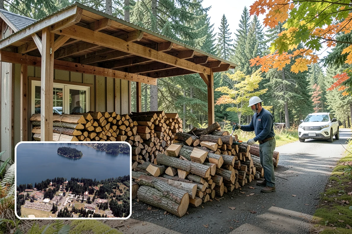 Firewood Cutting in Lakewood, Pierce County, WA - Consistent lengths that fit your appliance