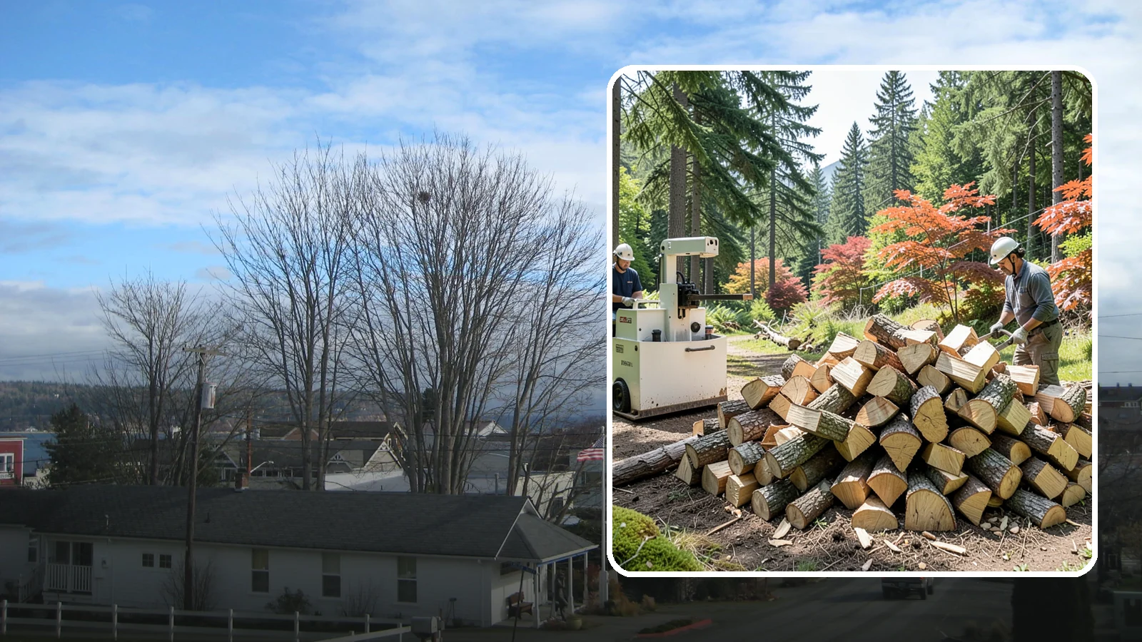 Firewood Cutting in Langley, Island County, WA - Precise firewood cutting that brings logs down to the burn lengths your appliance needs.