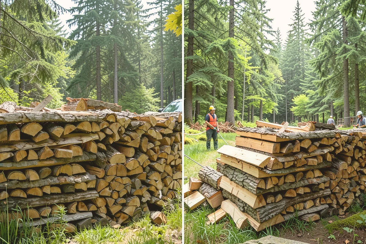 Firewood Cutting in Langley, Island County, WA - Confirm your target burn length and volume