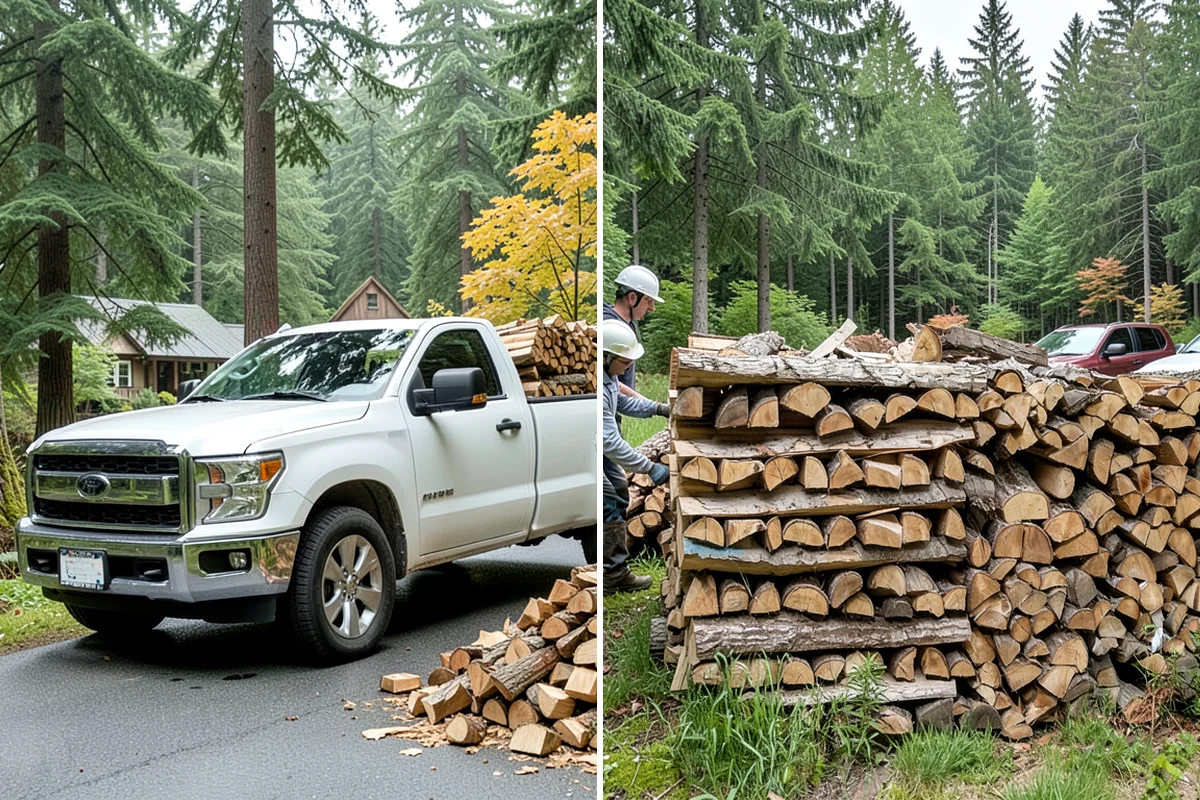 Firewood Cutting in Maple Valley, King County, WA - Confirm your target burn length and volume