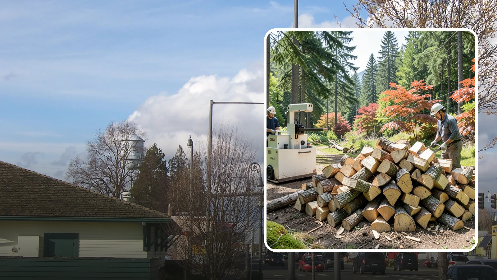 Firewood Cutting in Marysville, Snohomish County, WA - Precise firewood cutting that brings logs down to the burn lengths your appliance needs.
