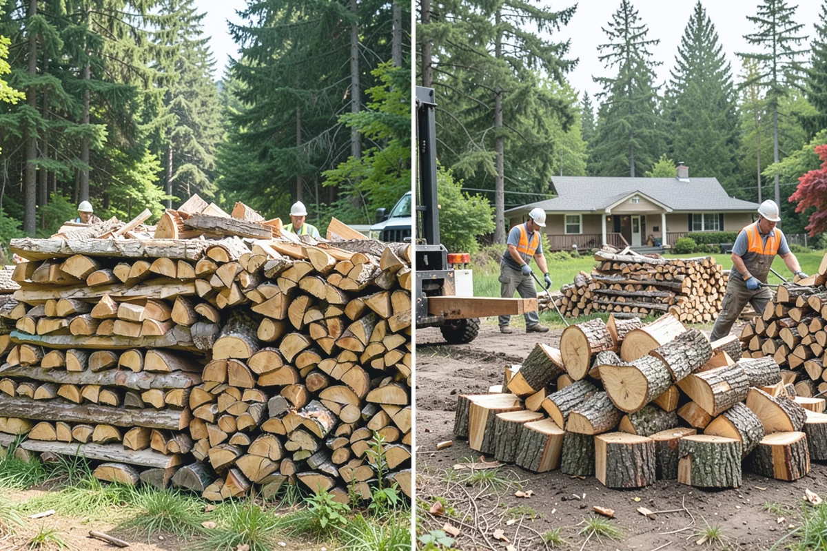 Firewood Cutting in Marysville, Snohomish County, WA - Confirm your target burn length and volume