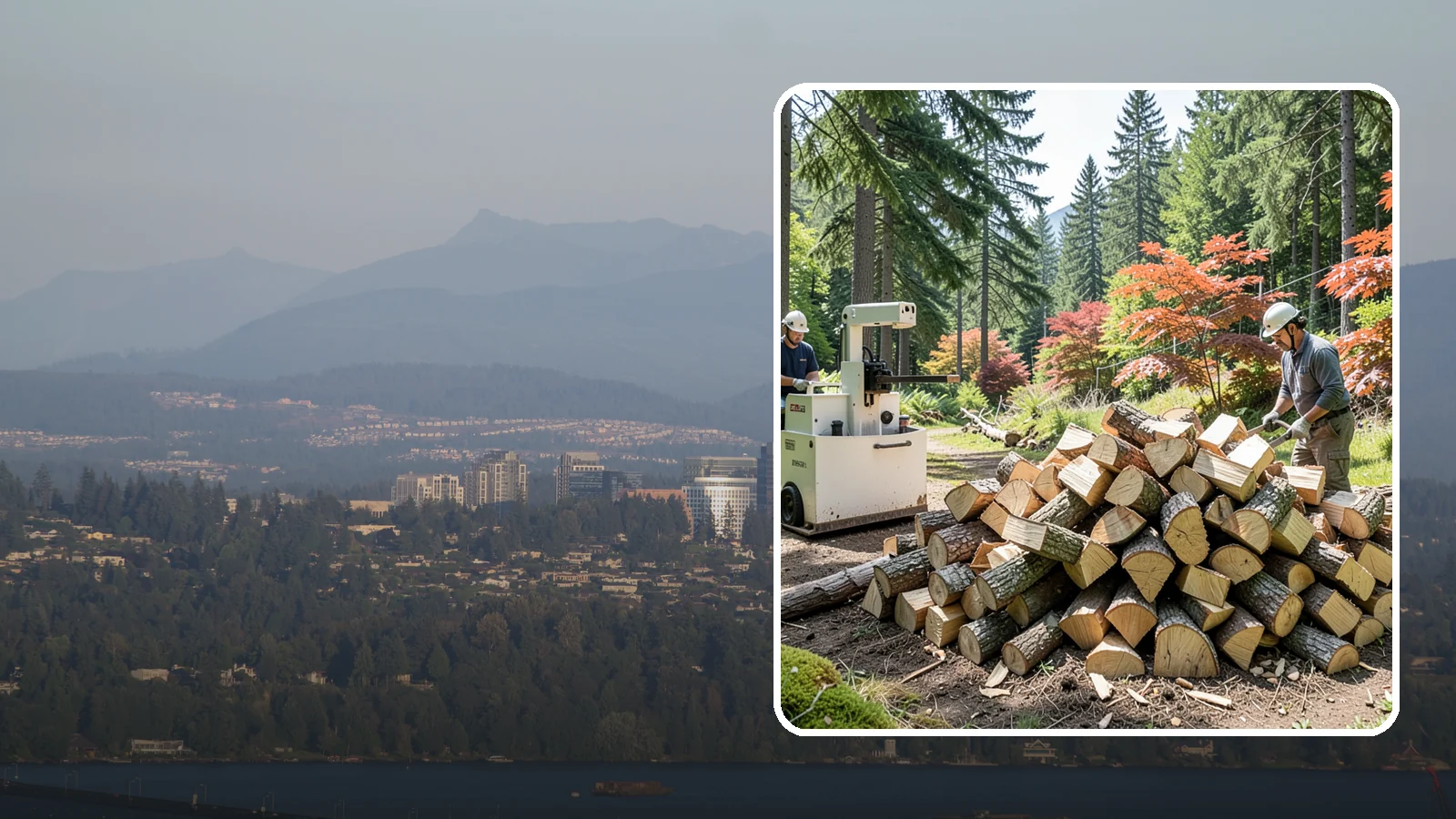 Firewood Cutting in Medina, King County, WA - Precise firewood cutting that brings logs down to the burn lengths your appliance needs.