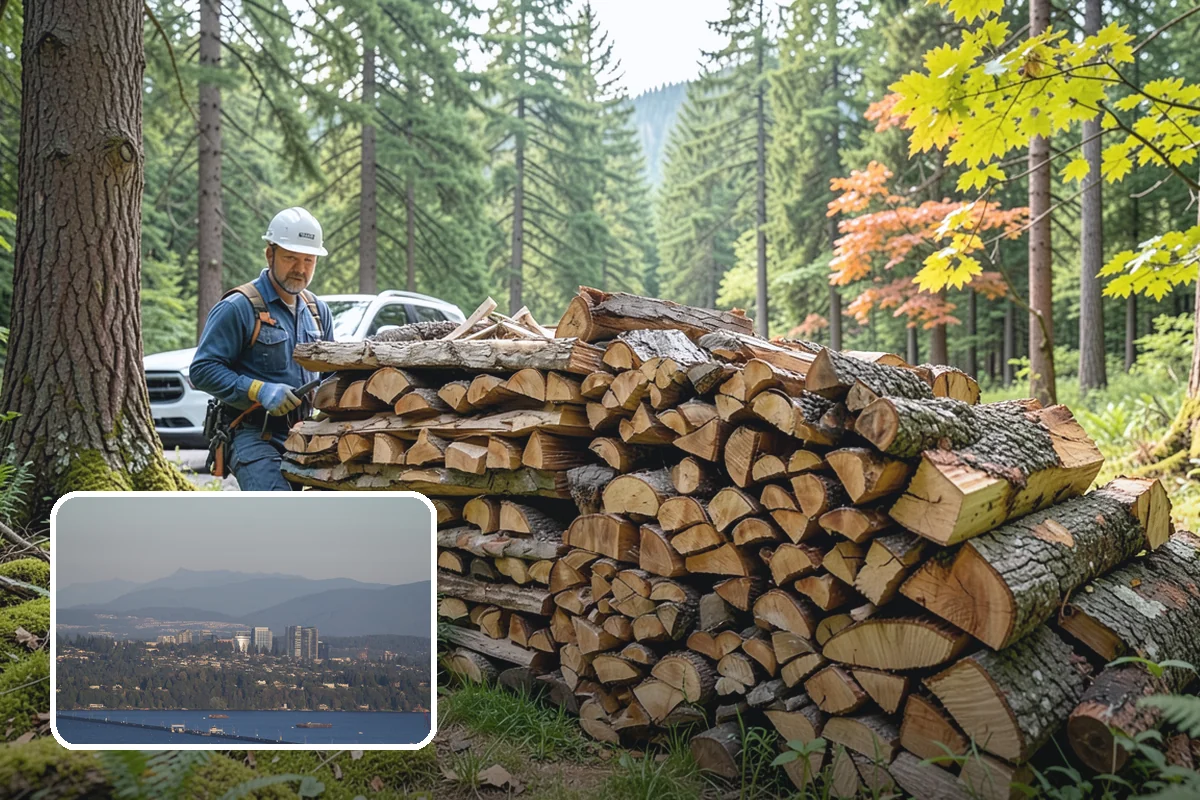 Firewood Cutting in Medina, King County, WA - Consistent lengths that fit your appliance