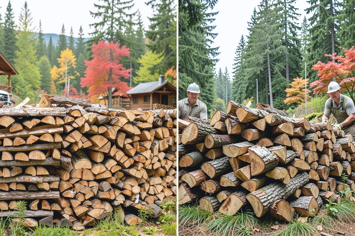 Firewood Cutting in Medina, King County, WA - Confirm your target burn length and volume