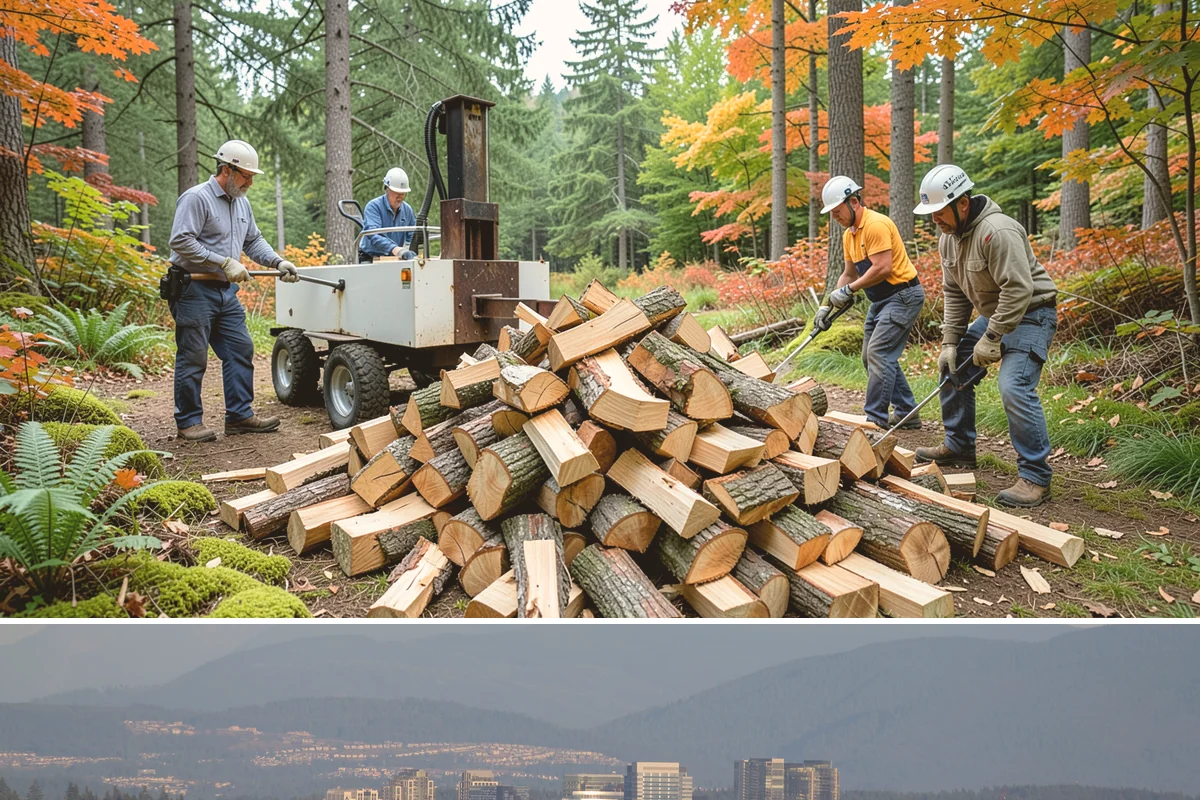 Firewood Cutting in Medina, King County, WA - Schedule cutting in spring or summer so pieces have the dry season to season before winter.