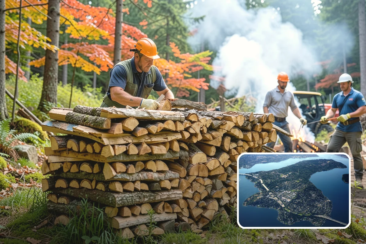 Firewood Cutting in Mercer Island, King County, WA - Consistent lengths that fit your appliance