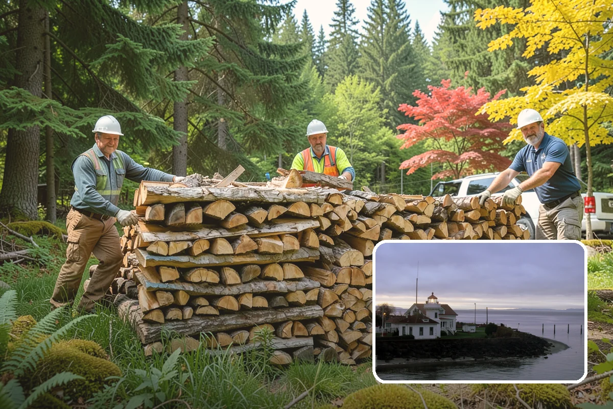 Firewood Cutting in Mukilteo, Snohomish County, WA - Consistent lengths that fit your appliance