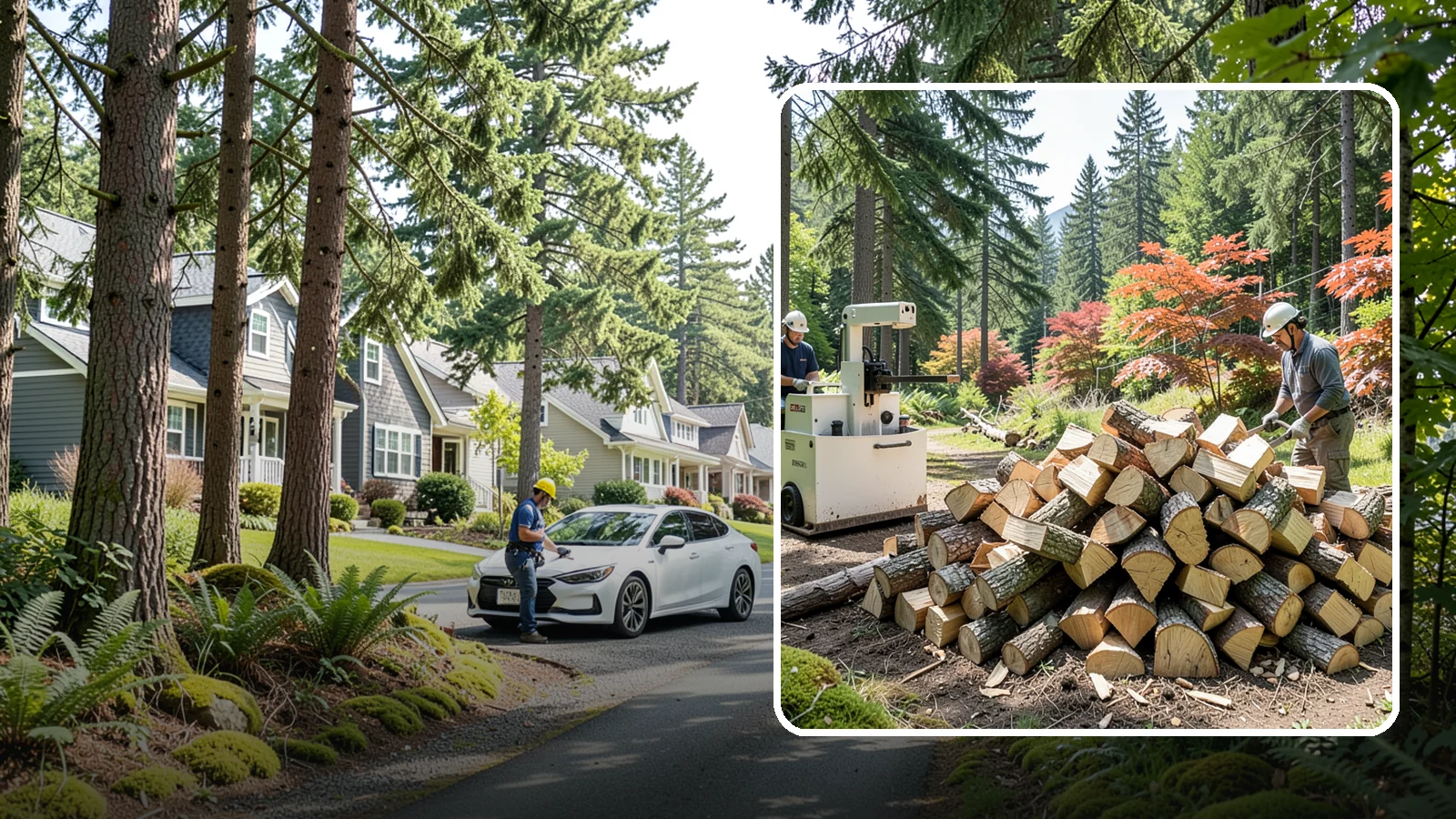 Firewood Cutting in Normandy Park, King County, WA - Precise firewood cutting that brings logs down to the burn lengths your appliance needs.