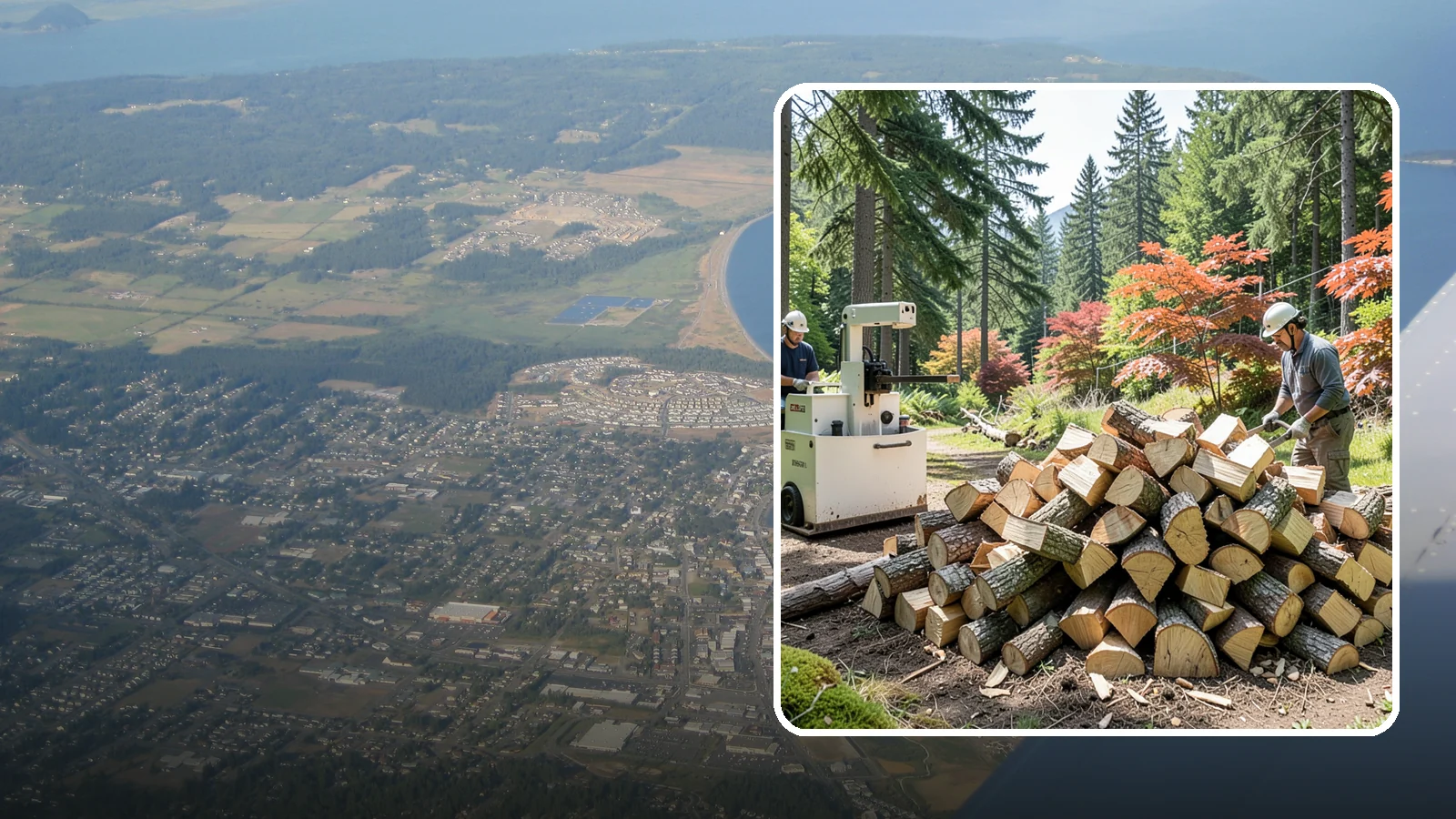 Firewood Cutting in Oak Harbor, Island County, WA - Precise firewood cutting that brings logs down to the burn lengths your appliance needs.