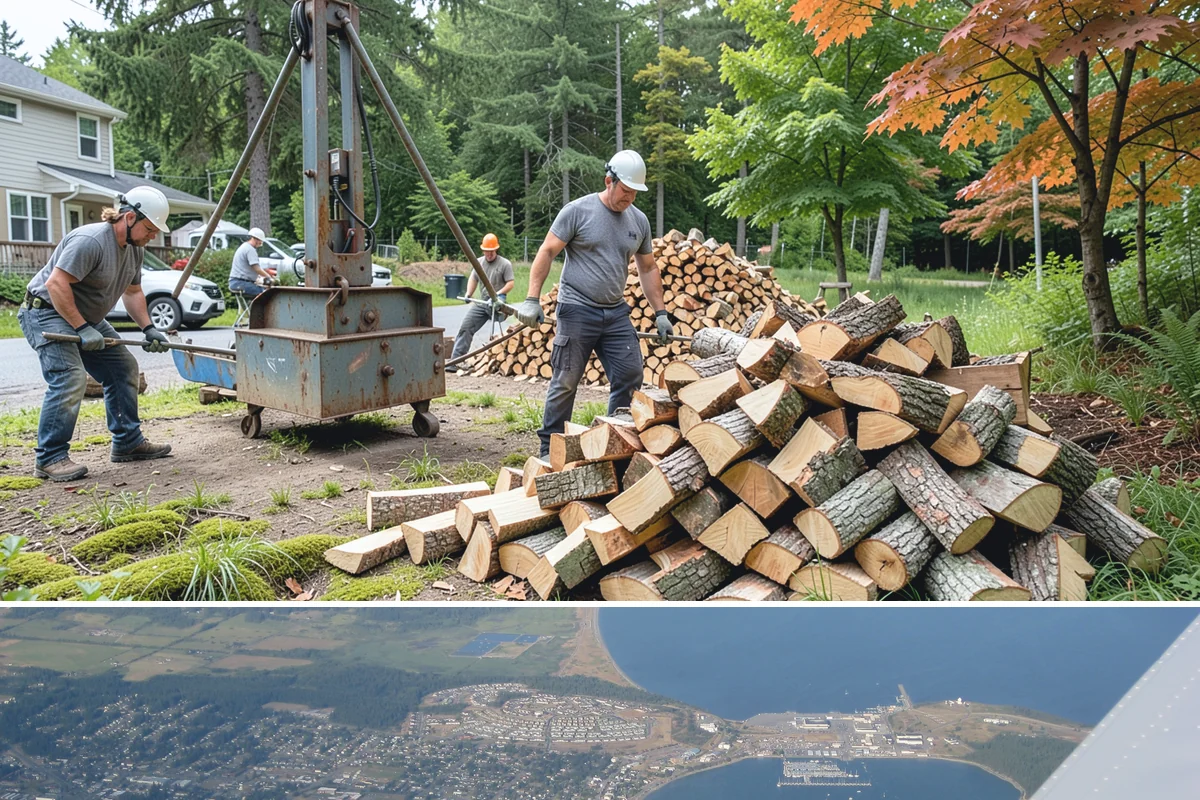 Firewood Cutting in Oak Harbor, Island County, WA - Schedule cutting in spring or summer so pieces have the dry season to season before winter.