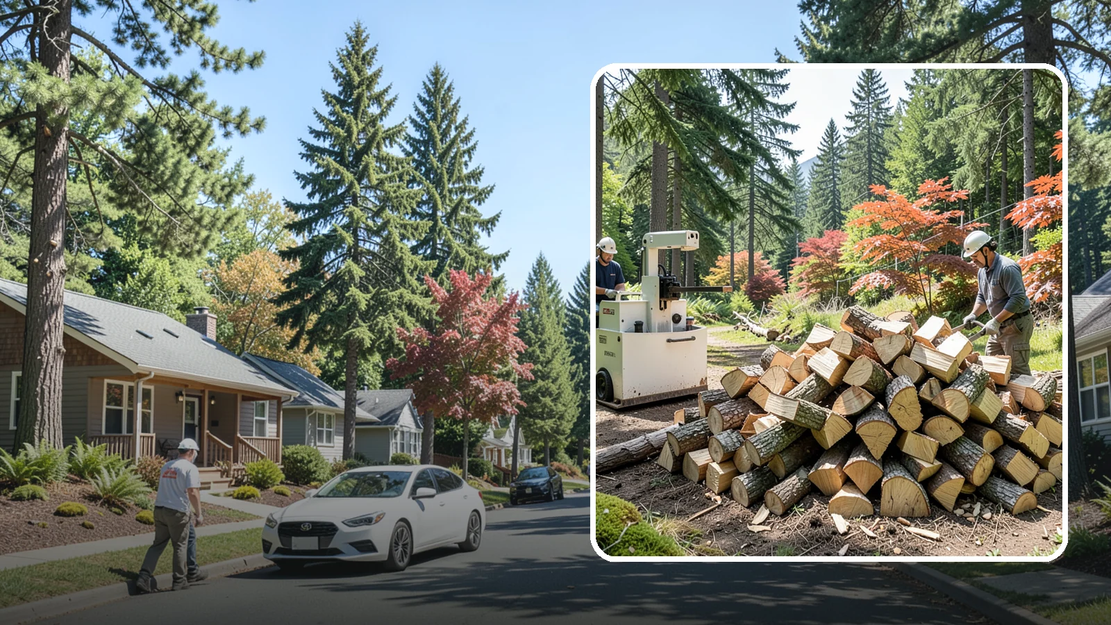 Firewood Cutting in Orting, Pierce County, WA - Precise firewood cutting that brings logs down to the burn lengths your appliance needs.