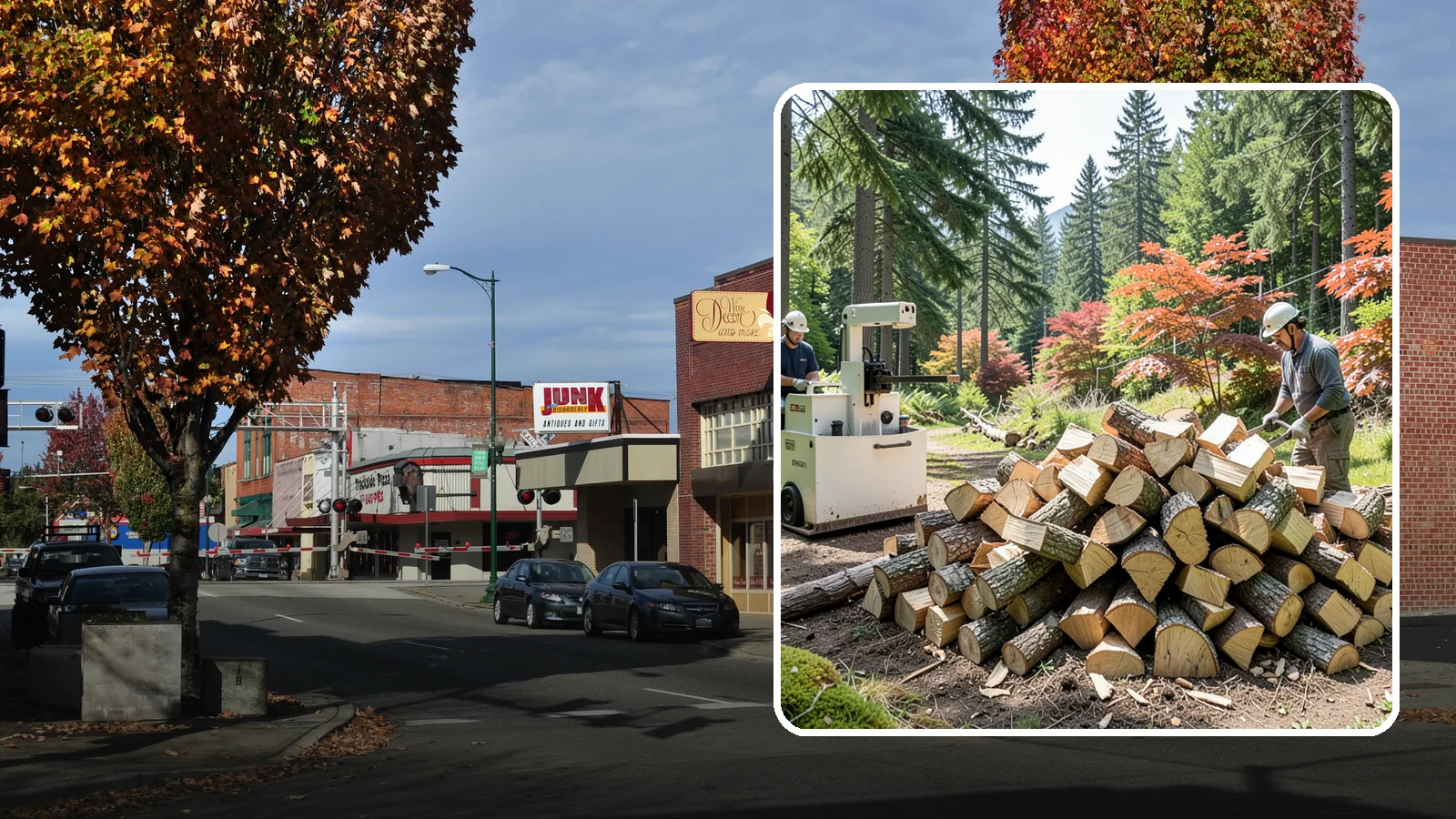 Firewood Cutting in Puyallup, Pierce County, WA - Precise firewood cutting that brings logs down to the burn lengths your appliance needs.
