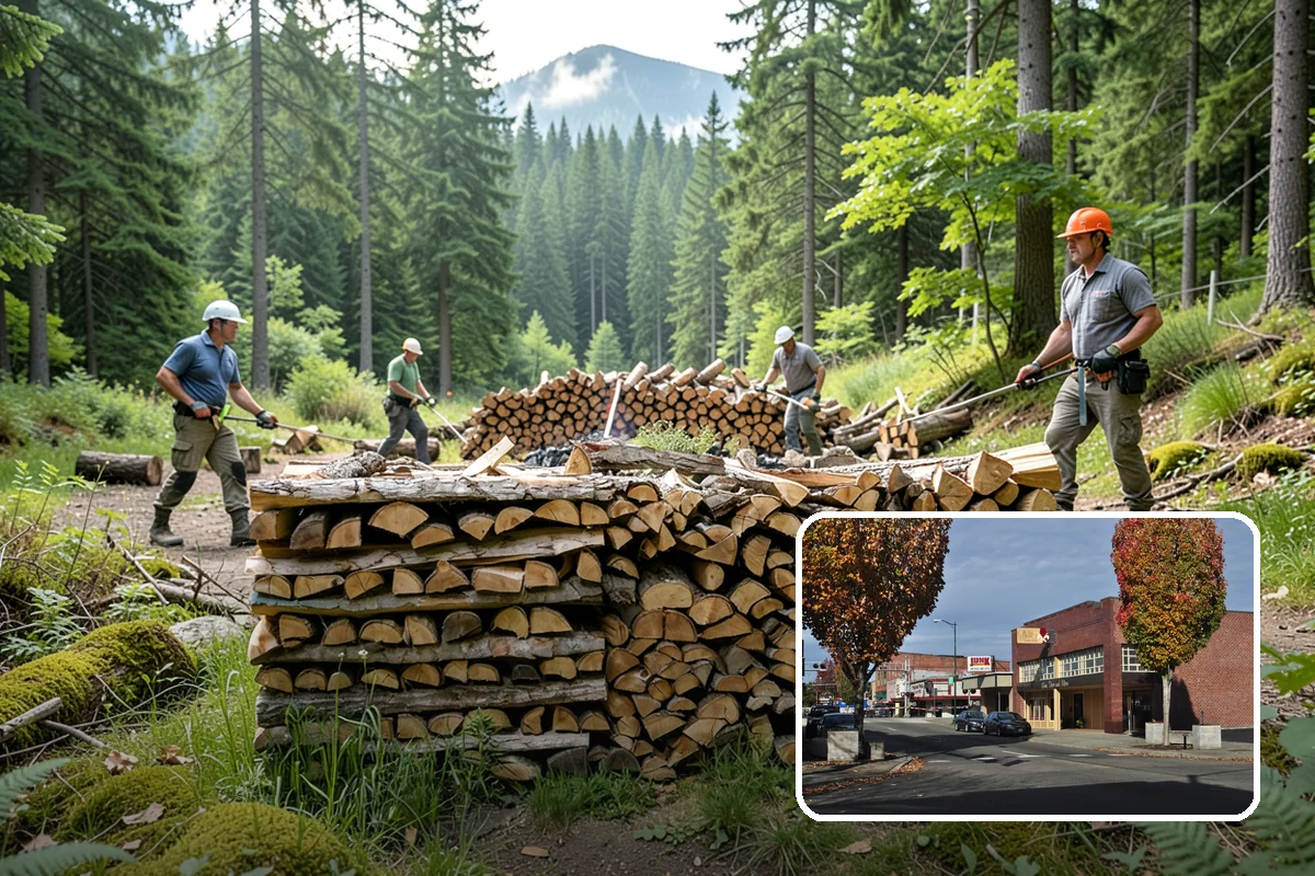 Firewood Cutting in Puyallup, Pierce County, WA - Consistent lengths that fit your appliance