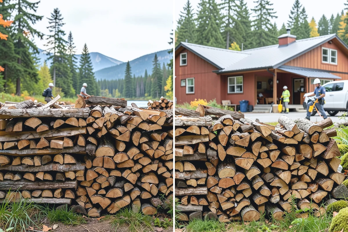 Firewood Cutting in Redmond, King County, WA - Confirm your target burn length and volume