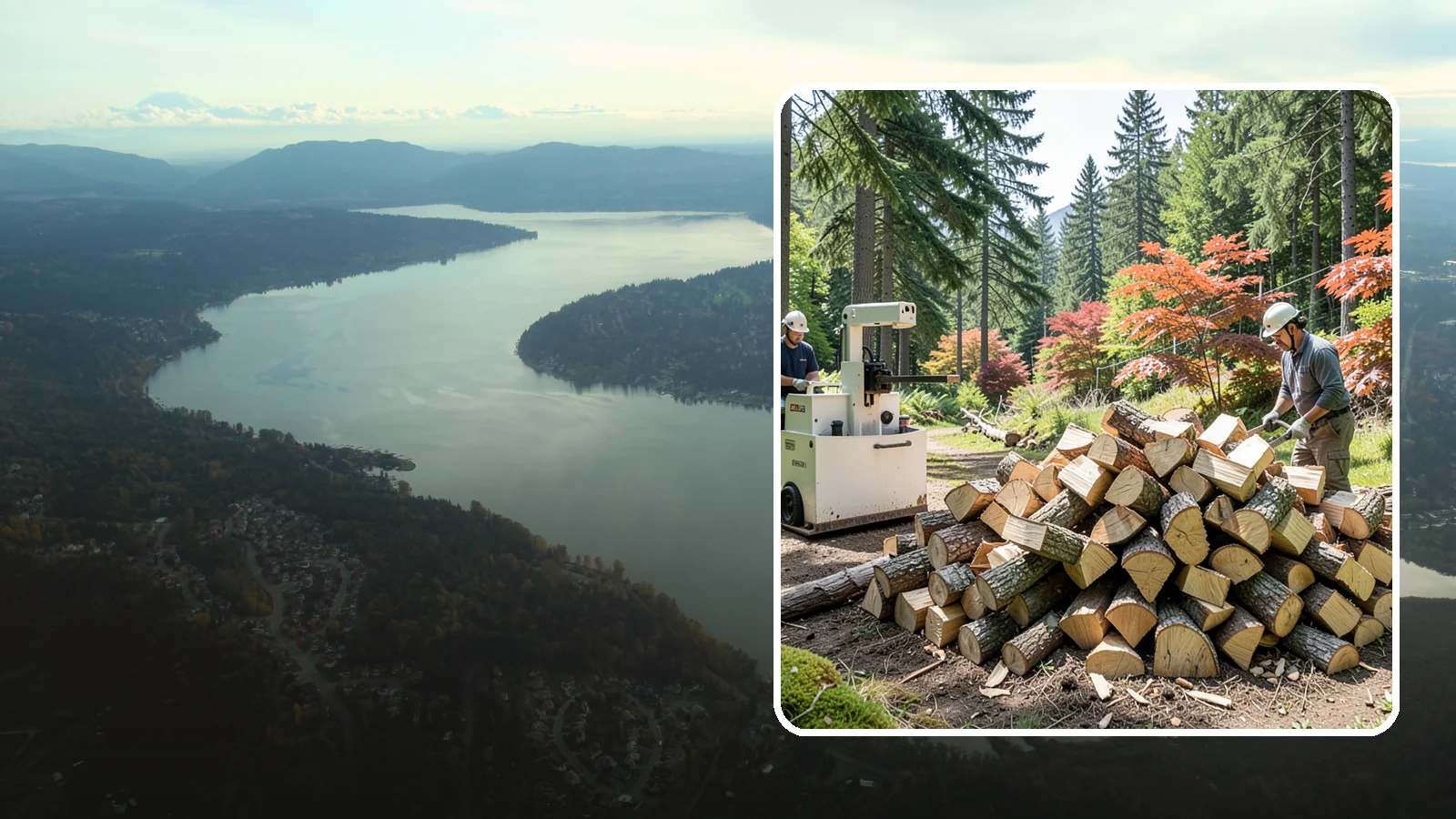 Firewood Cutting in Sammamish, King County, WA - Precise firewood cutting that brings logs down to the burn lengths your appliance needs.
