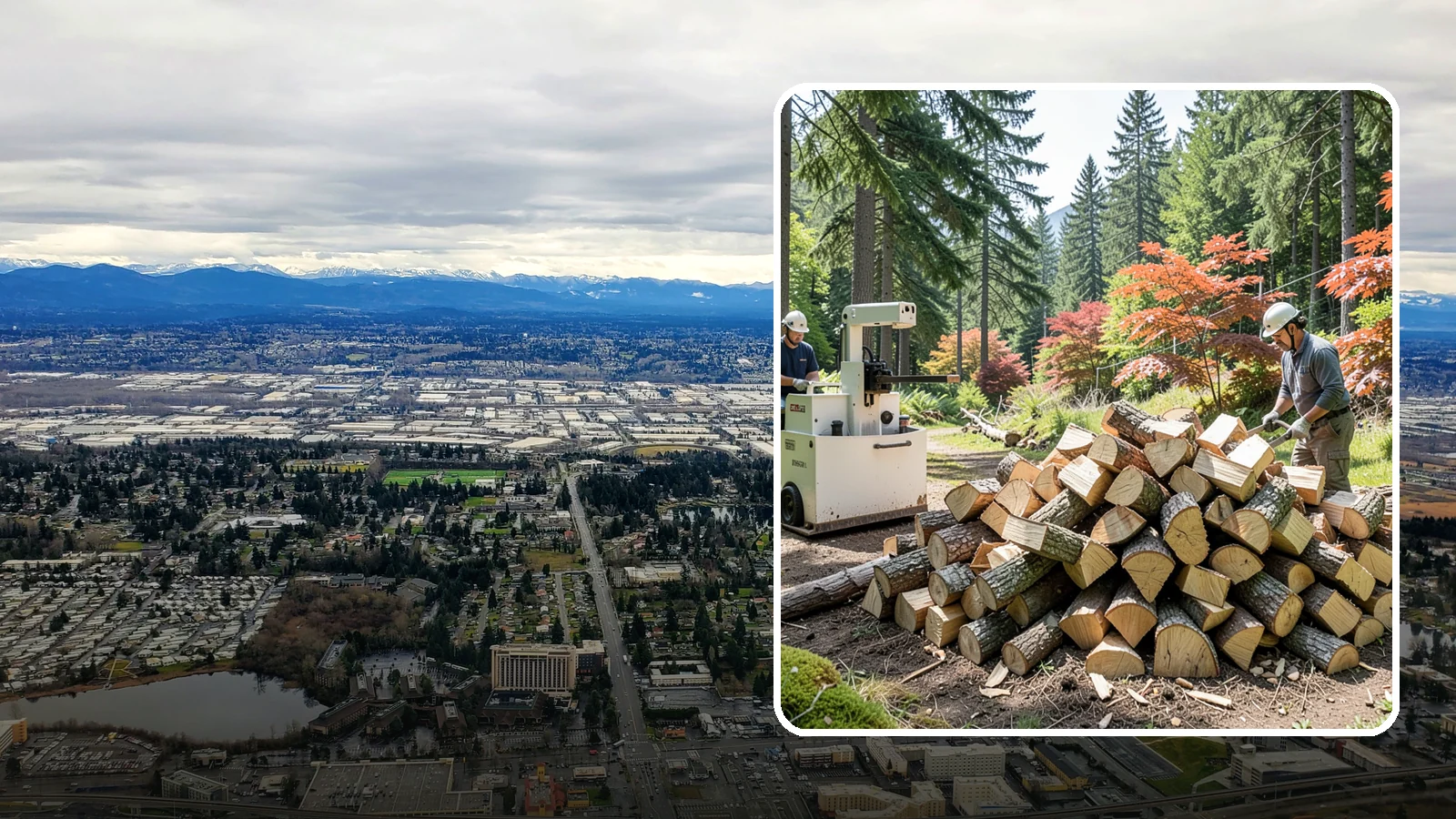 Firewood Cutting in SeaTac, King County, WA - Precise firewood cutting that brings logs down to the burn lengths your appliance needs.