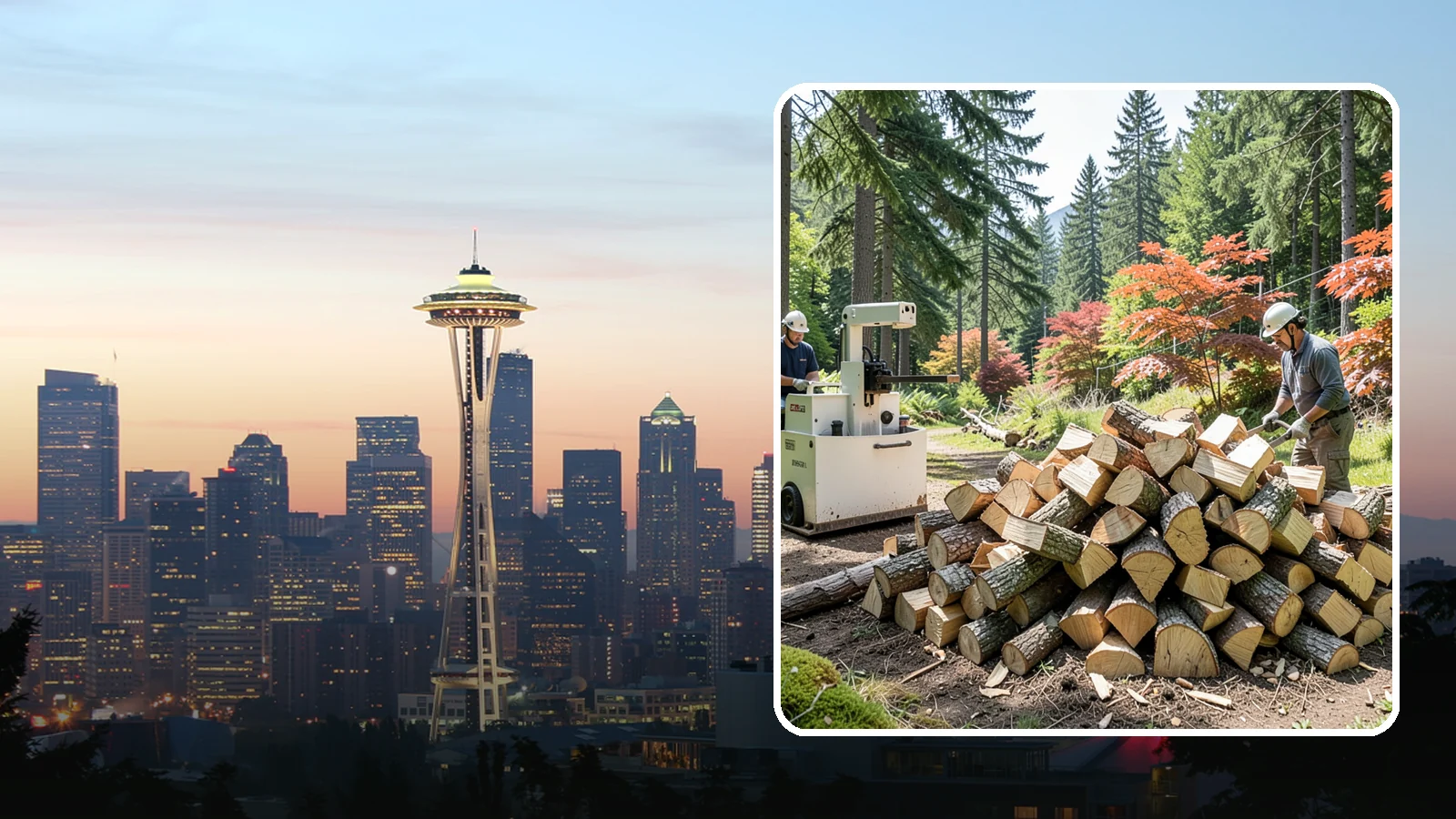 Firewood Cutting in Seattle, King County, WA - Precise firewood cutting that brings logs down to the burn lengths your appliance needs.